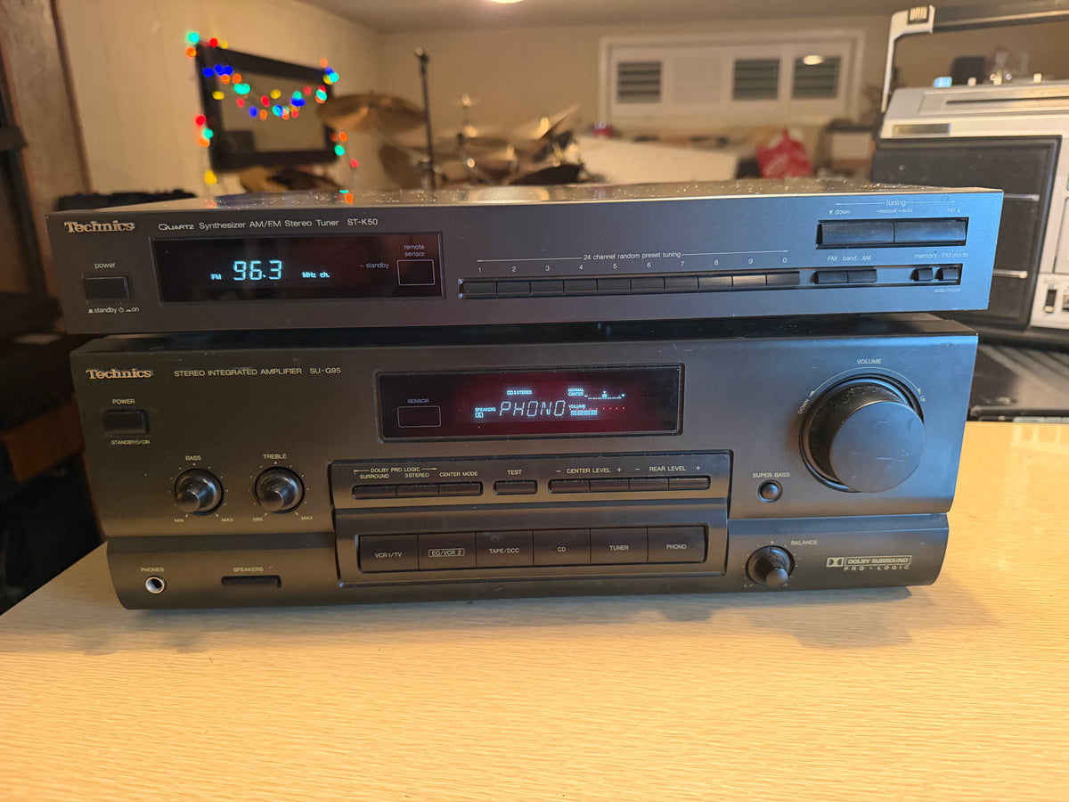 Technics SU-G95 Amplifier + ST-K50 Tuner Dolby Pro-Logic Surround Japan Serviced