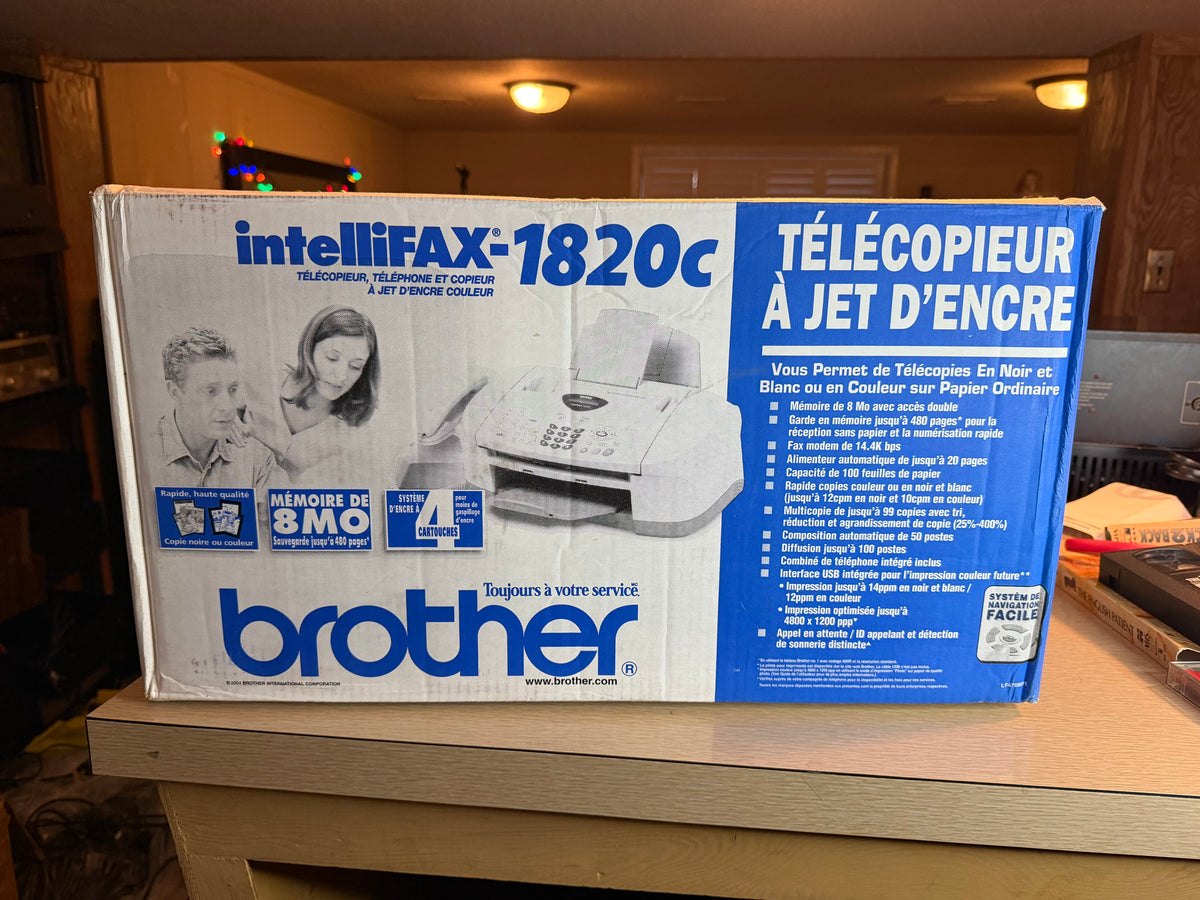 NIB Brother Intellifax 1820C Plain Paper Fax Phone Copier Fax Machine Very Rare!