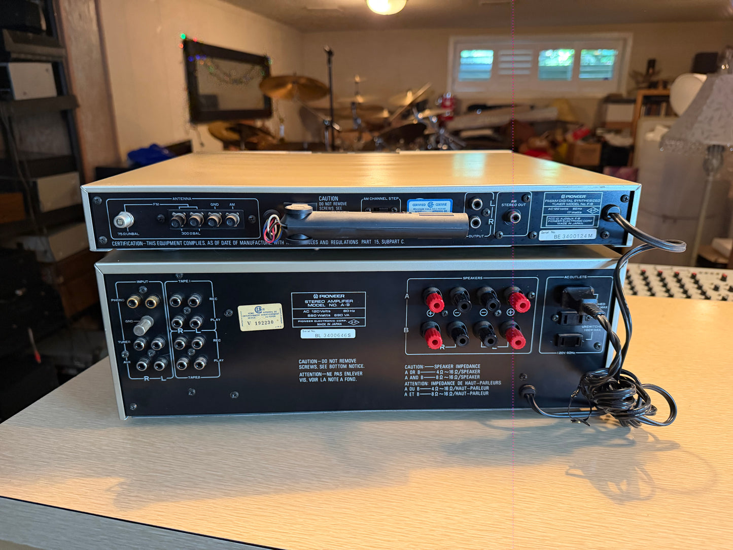 Vintage Pioneer A-9 Amplifier + F-9 Tuner Gold Fresh Service Near Mint 110 WPC🔥