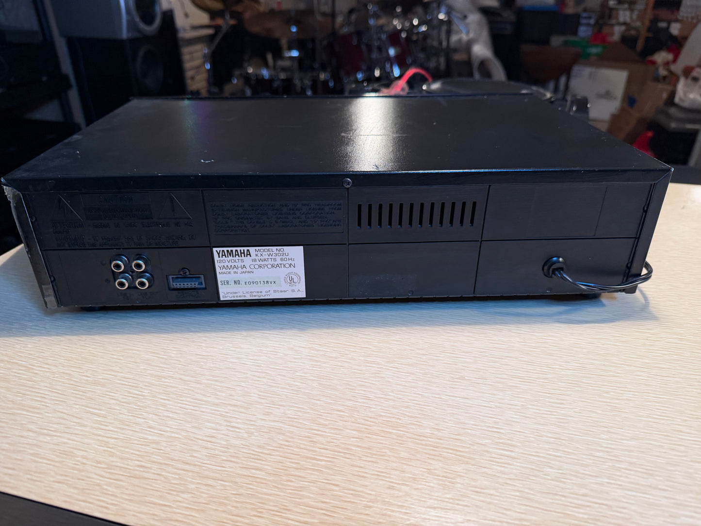 Yamaha KX-W302U Natural Sound Dual Cassette Deck Dolby B/C High Speed Dub Tested