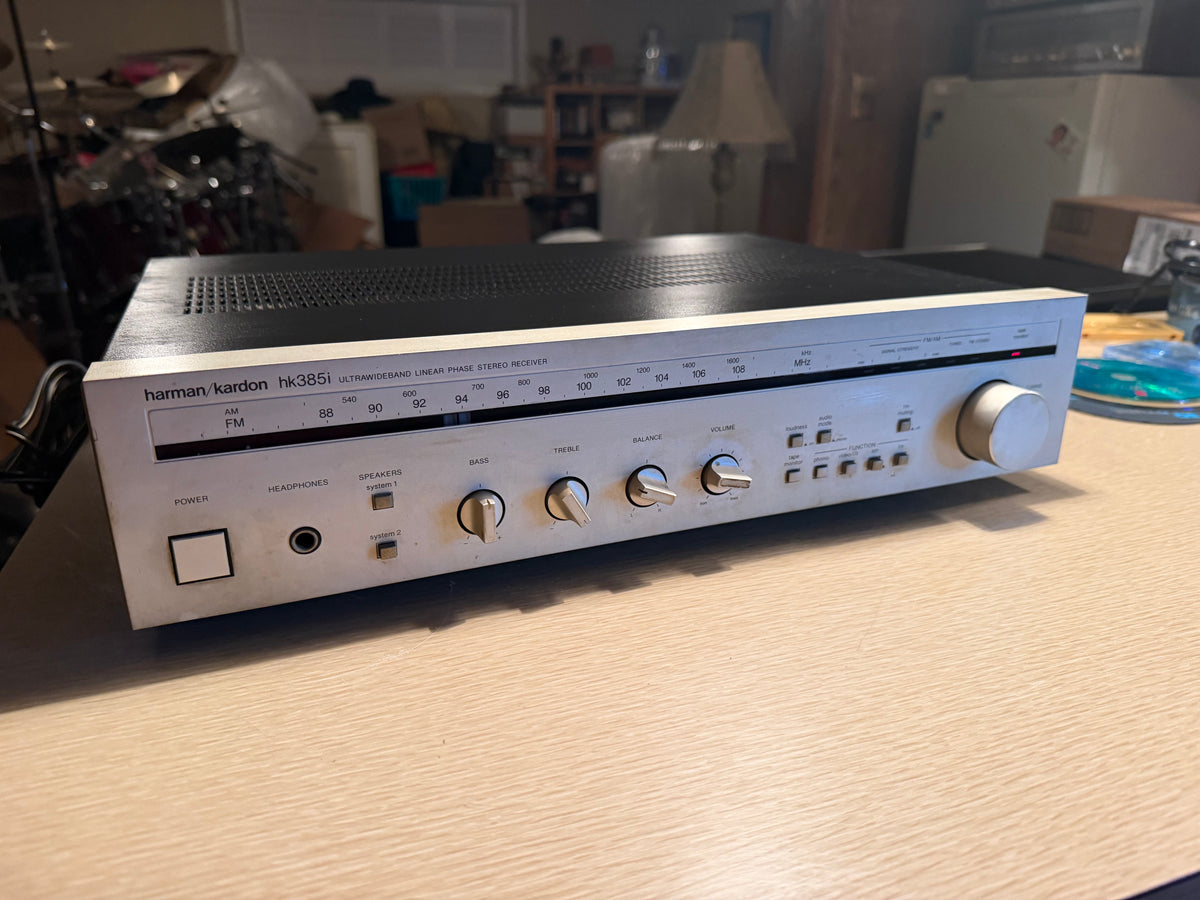 Harman Kardon HK385i stereo receiver. Good Condition. Silver Face Serviced🎶🔥
