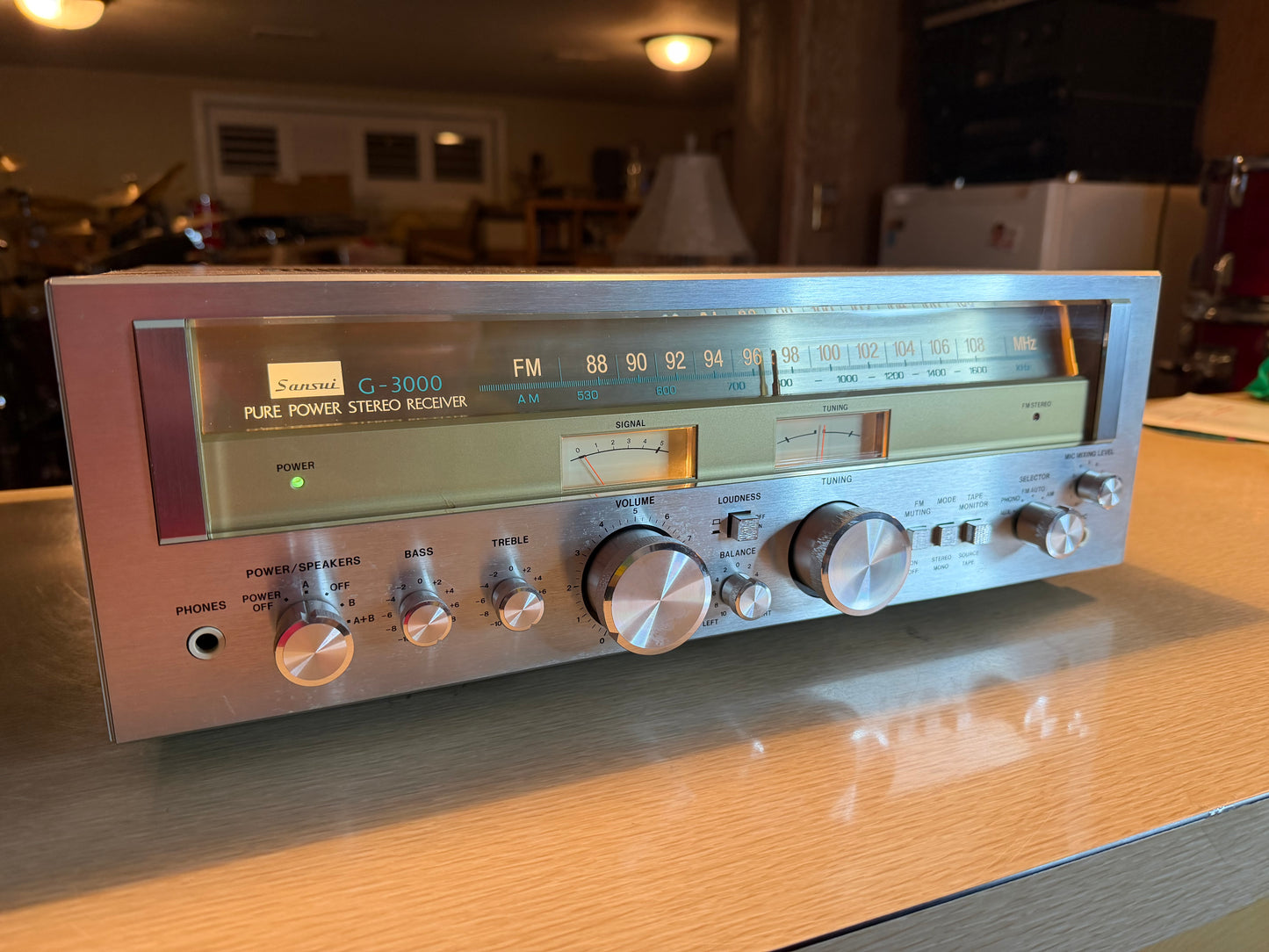 Sansui G-3000 Am/Fm Stereo Receiver Amplifier Full Fresh Service Near Mint Beaut