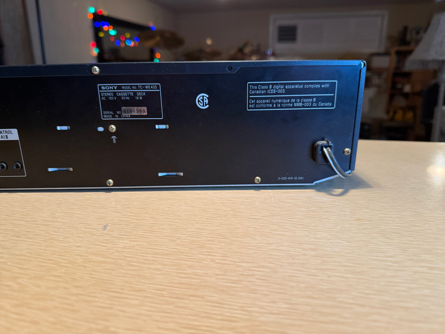 SONY TC-WE435 Dual Cassette Deck Auto-Reverse Dolby B,C Serviced & TESTED #2