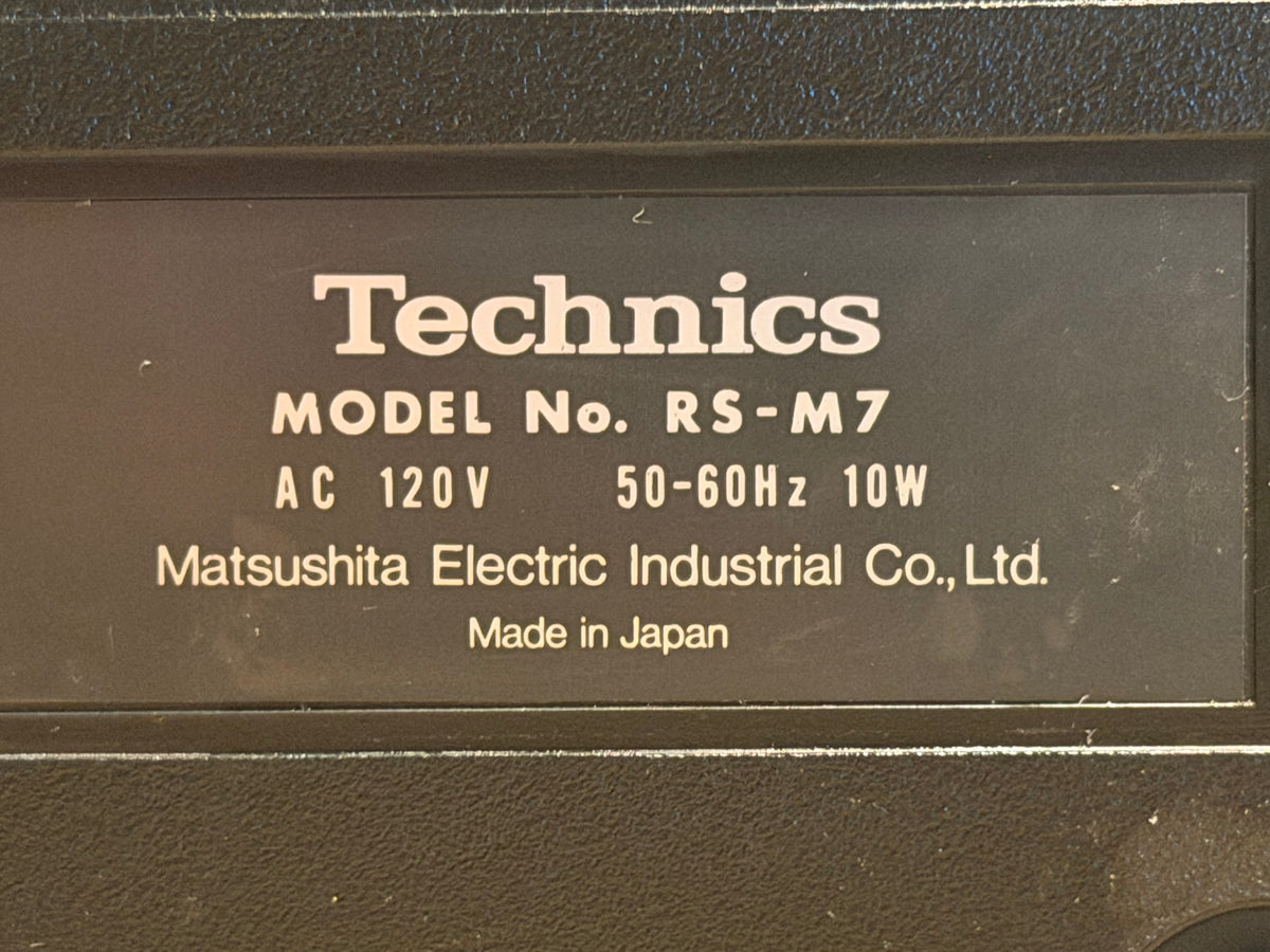 Technics RS-M7 Stereo Cassette Deck Works Great Full Fresh Service Near Mint🎶🔥