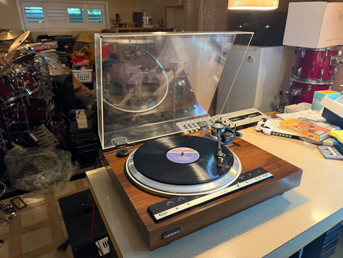 ONKYO CP-1260F QUARTZ Direct Drive Fully Automatic Turntable Serviced Great CND!