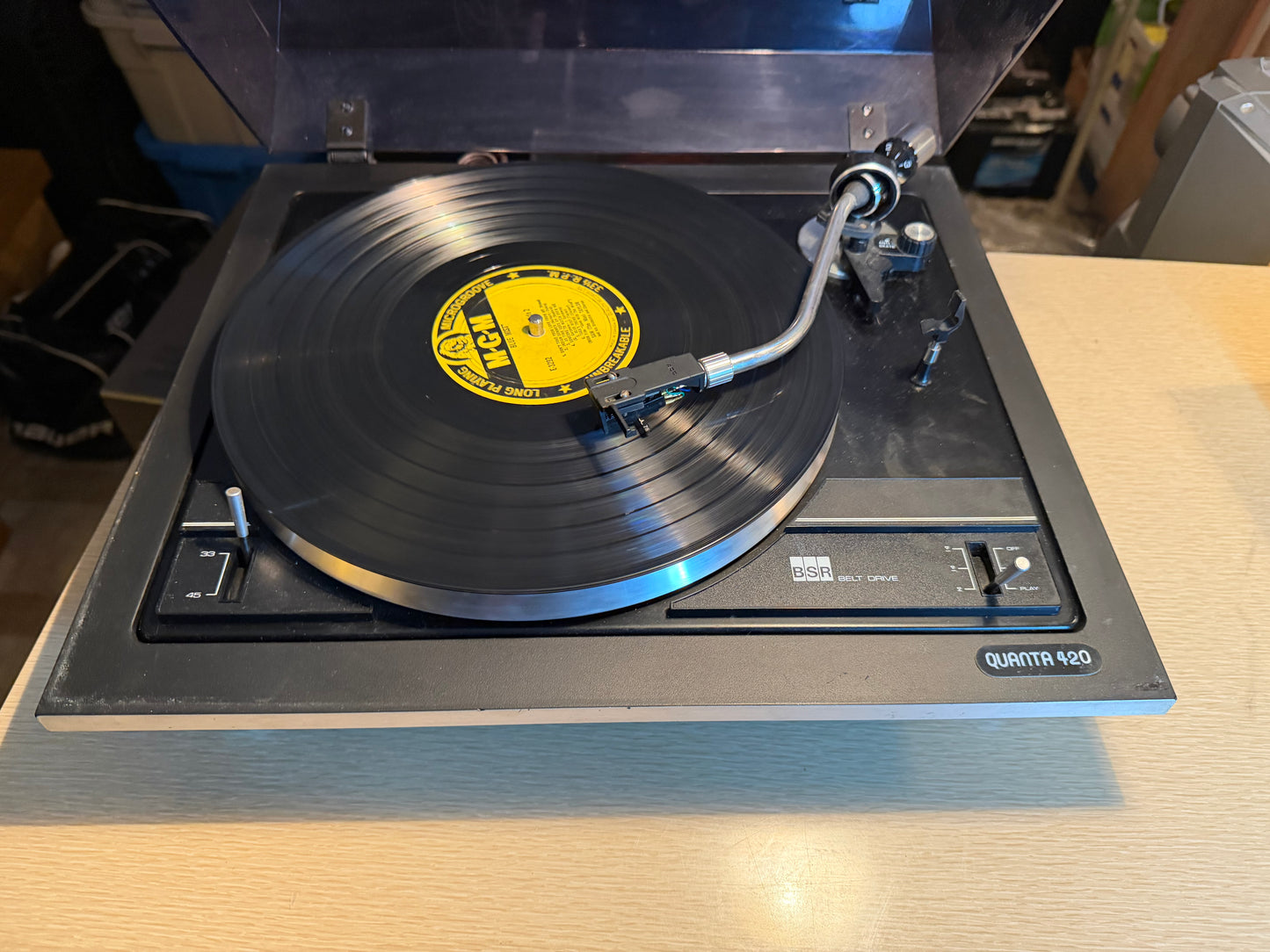 BSR Quanta 420 Belt Drive Drive Turntable VTG Rare Serviced Very Rare Beauty🔥🎶
