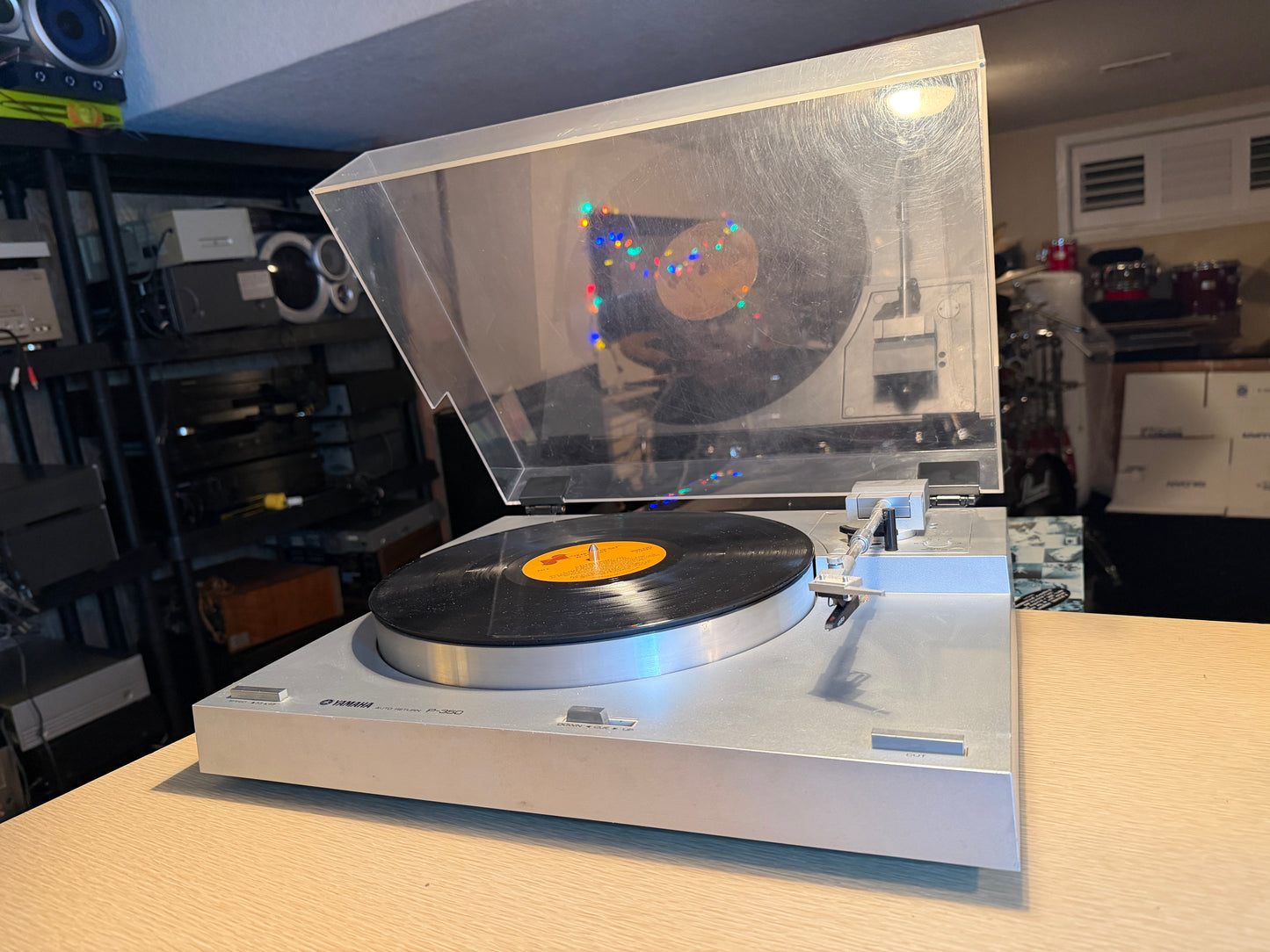 Yamaha P-350 Auto Return Turntable Belt Drive SERVICED WORKS AND SOUNDS GREAT🔥