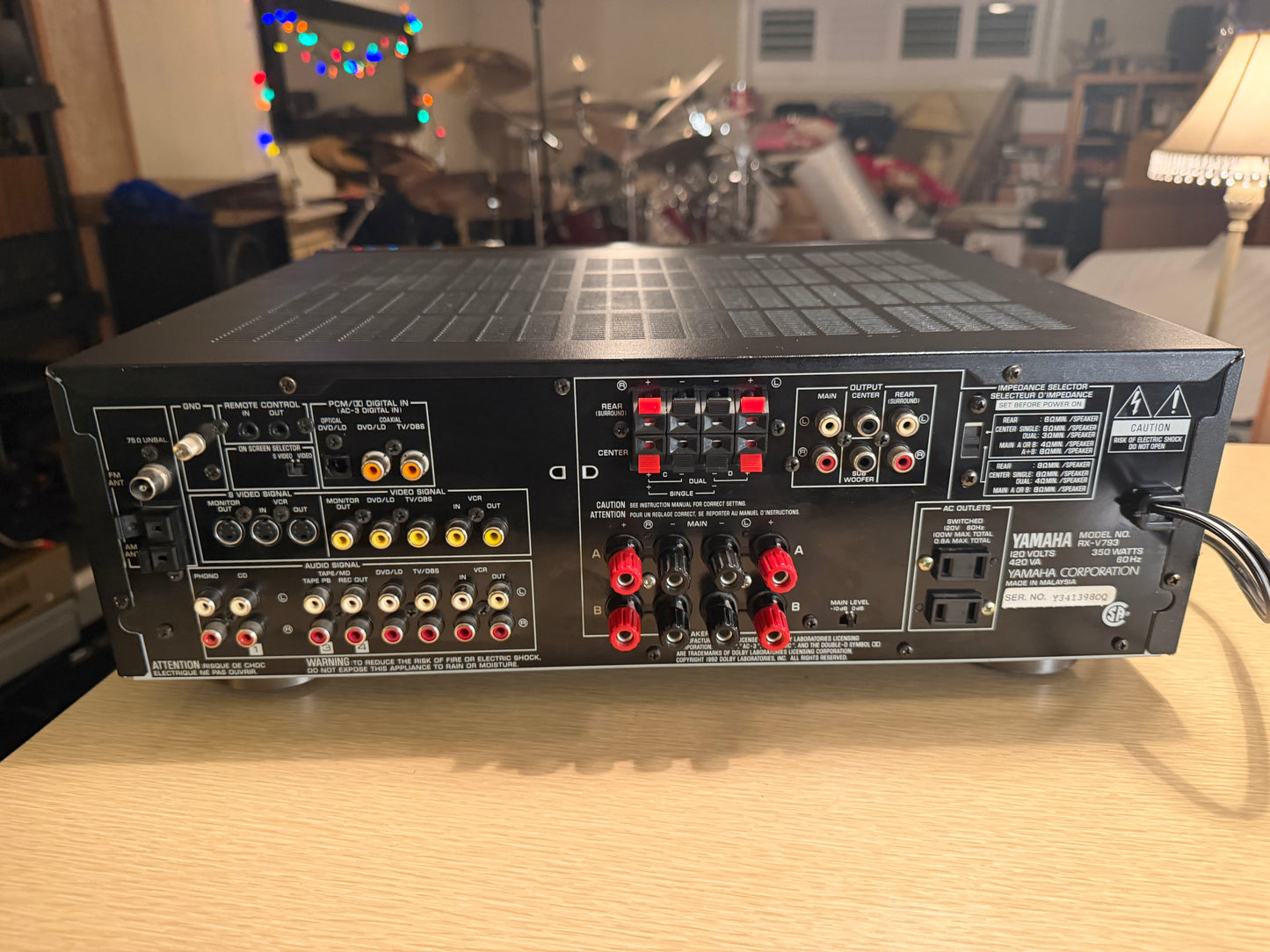 Yamaha RX-V793 Dolby Amplifier AV Receiver 5.1 Channel Serviced W Remote Bundle!
