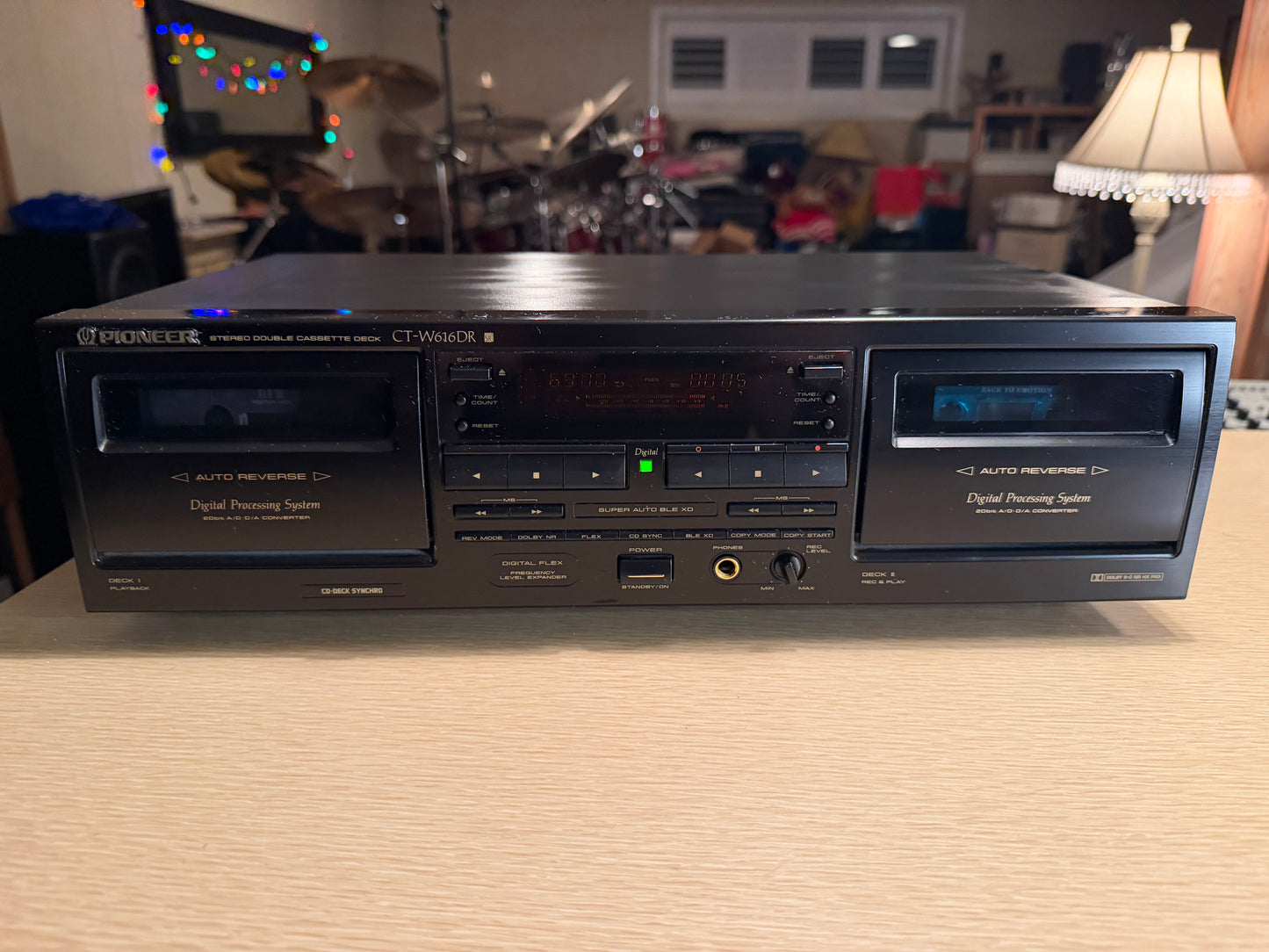 Pioneer CT-W616DR High End Dual Cassette Deck Tested Sounds Great Digital Proc