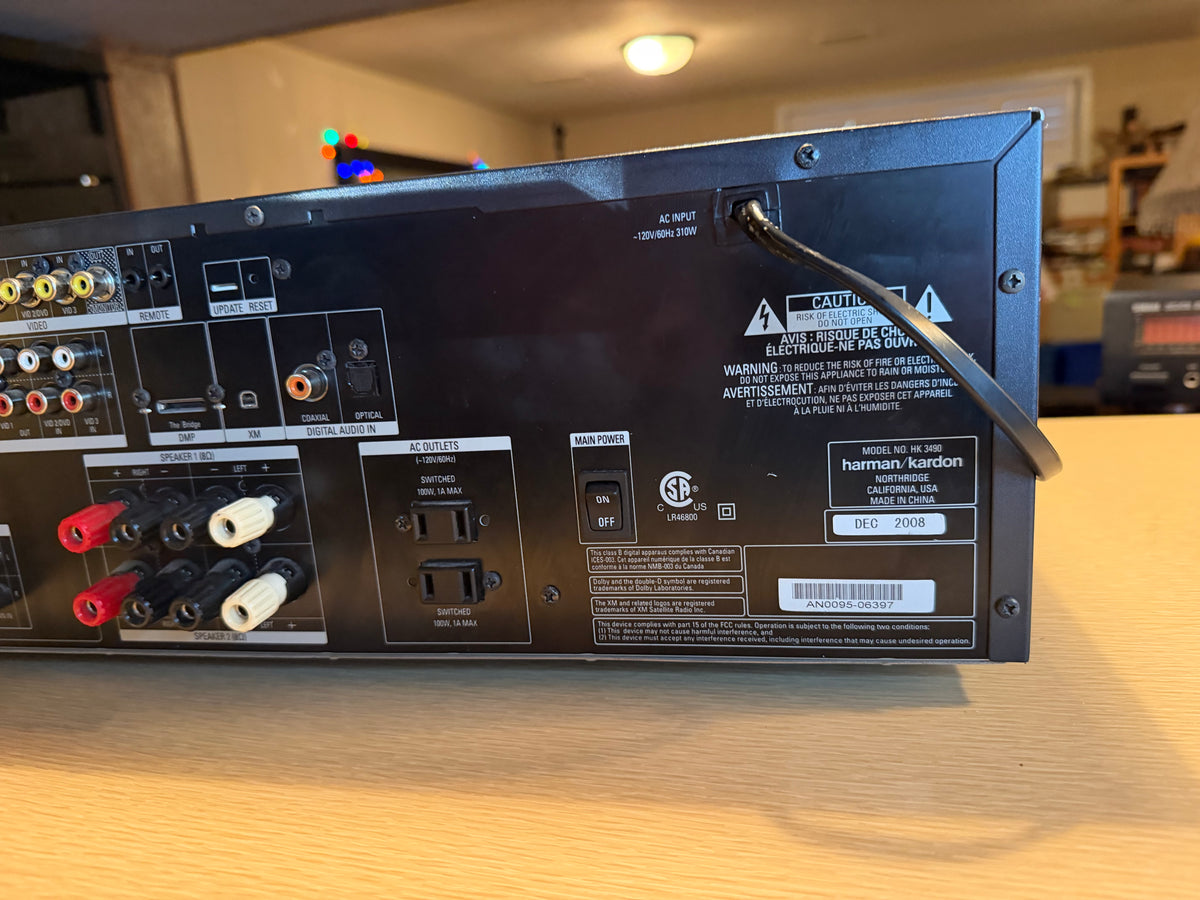 Harman Kardon Stereo HK3490 Stereo Receiver Fresh Service Remote Bundle 120WPC🔥