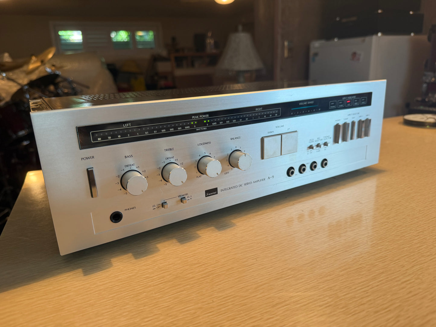 Sansui Integrated DC Servo Amplifier A-7 Silver Face -Tested -Working-VERY CLEAN