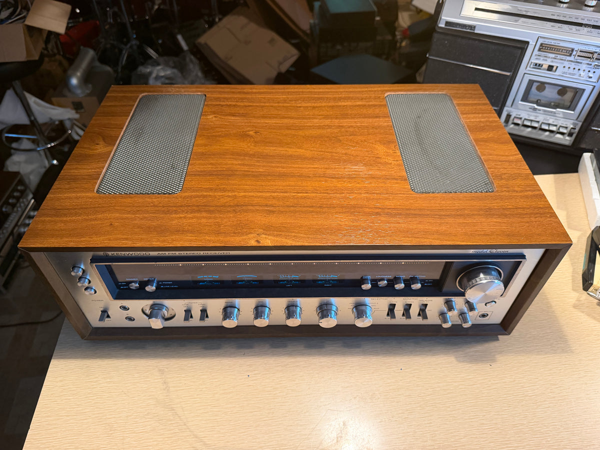 Kenwood Model Eleven AM FM Stereo Receiver Fresh Pro Service Near Mint Champagne