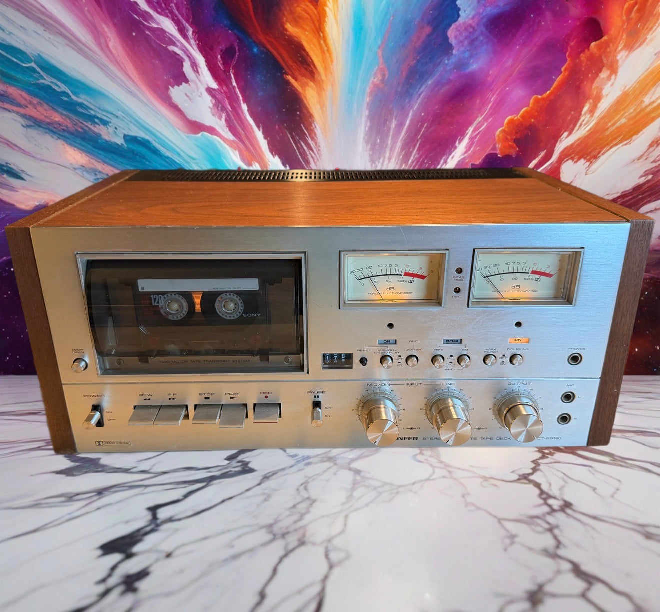 Vintage Pioneer Stereo Cassette Tape Deck CT-F9191 - Tested and Works