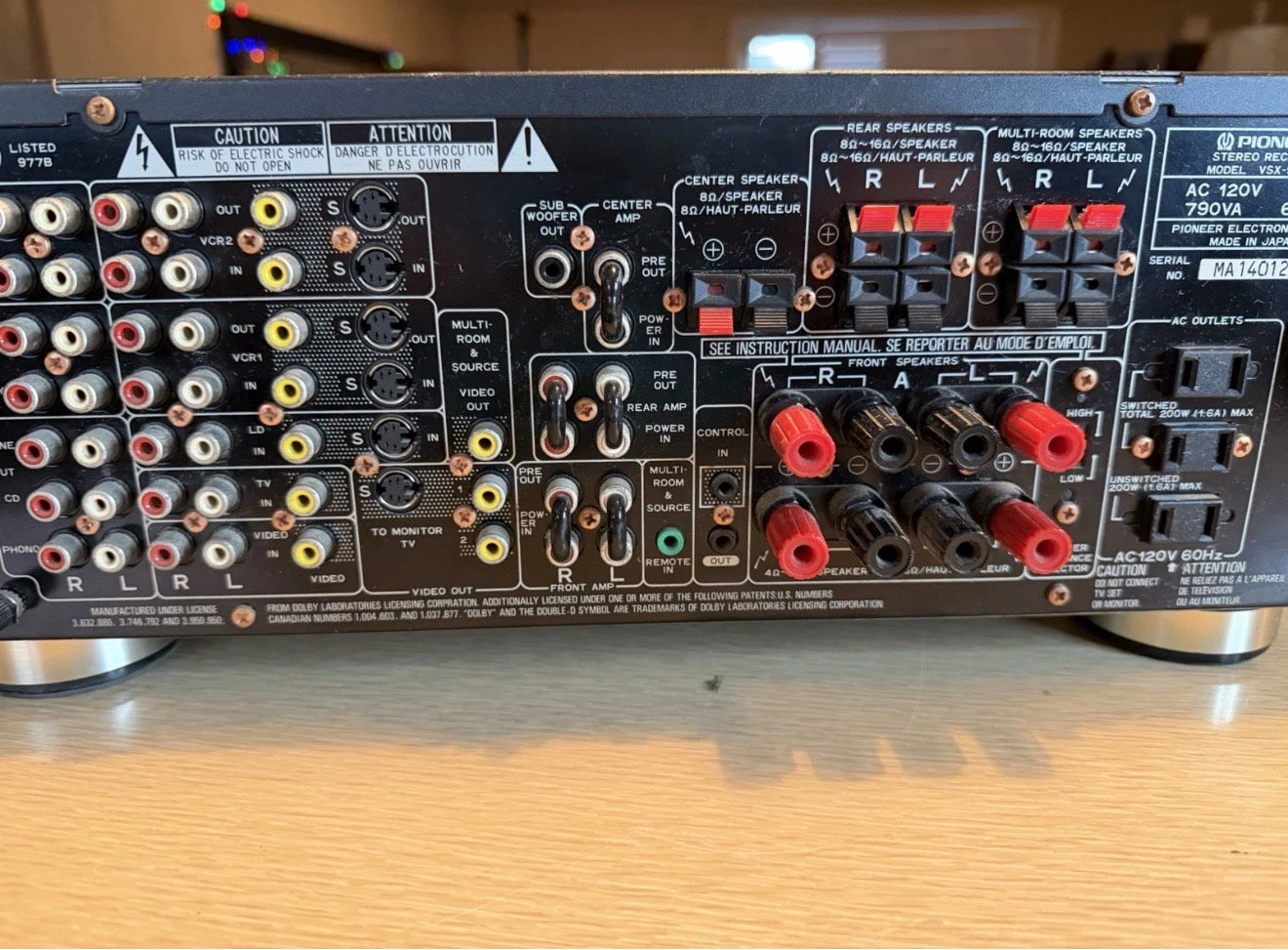 Pioneer VSX-9900s MONSTER Stereo Receiver Dolby Surround FRESH SERVICE 125WPC🔥