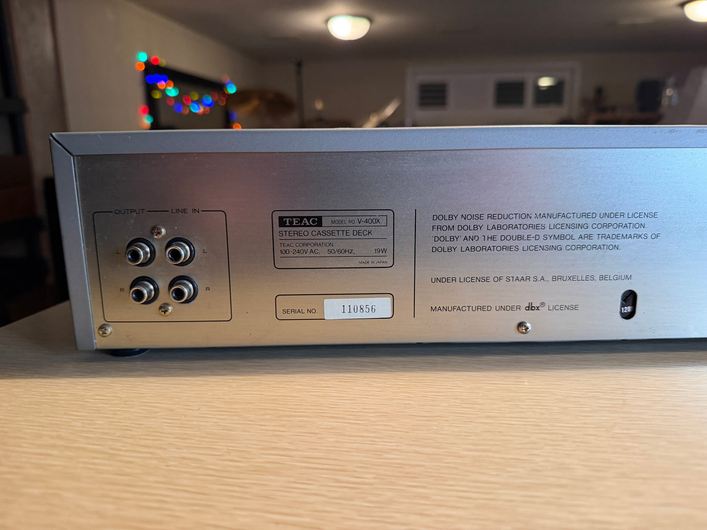 Vintage Teac V-400X Stereo Cassette Deck Silver Japan Full Fresh Service Beauty!