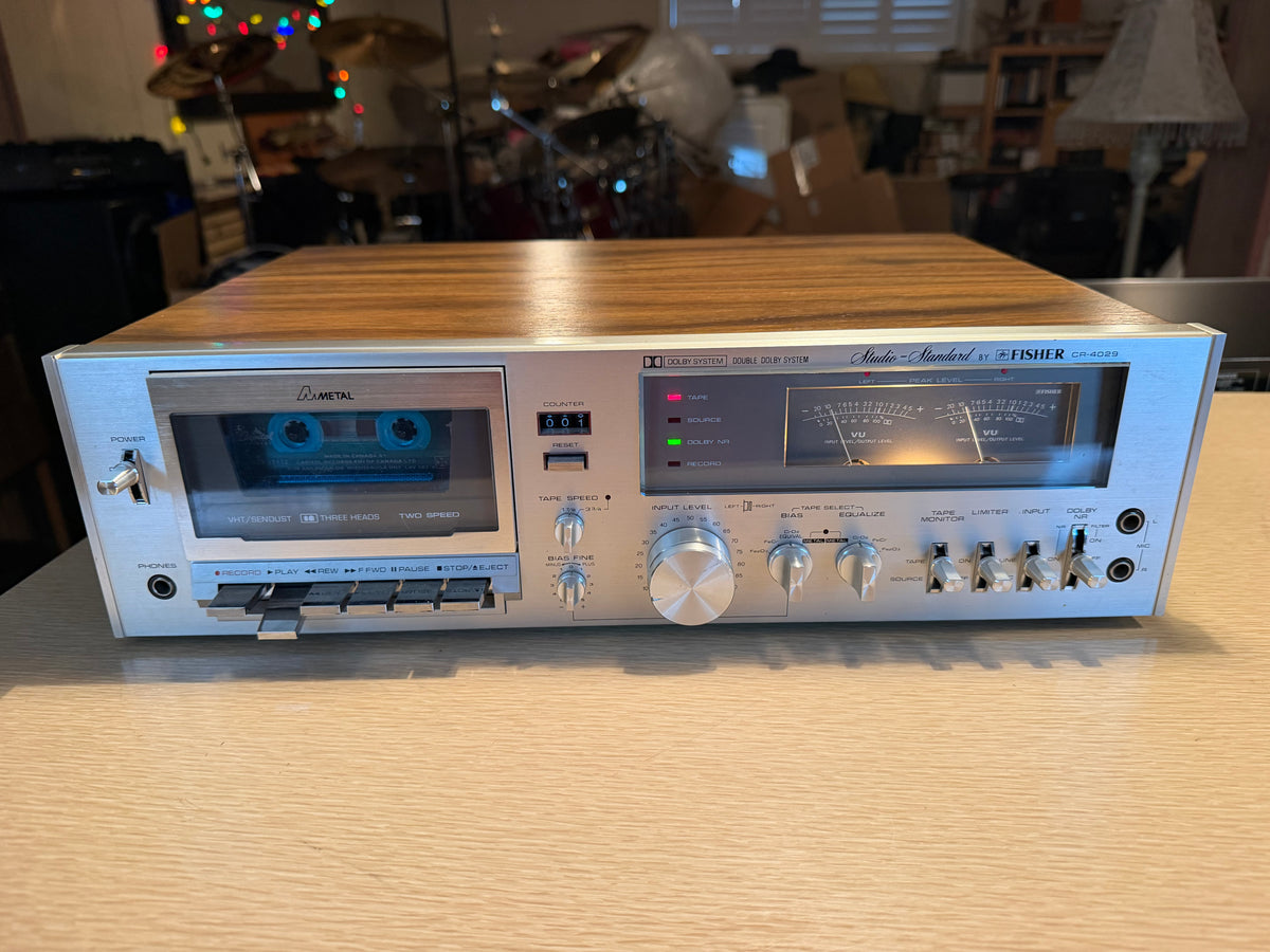 Fisher CR-4029 3 Head High Fidelity Cassette Tape Deck Pro Servicing Near Mint🎶