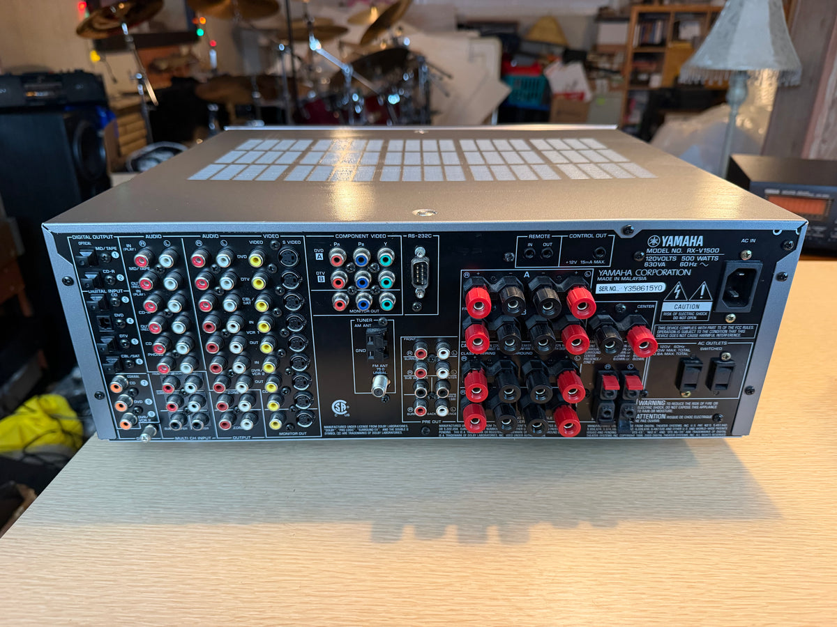 Yamaha RX-V1500 AV receiver 7.1 ch 120WPC Fresh Service Near Mint Remote Bundle!