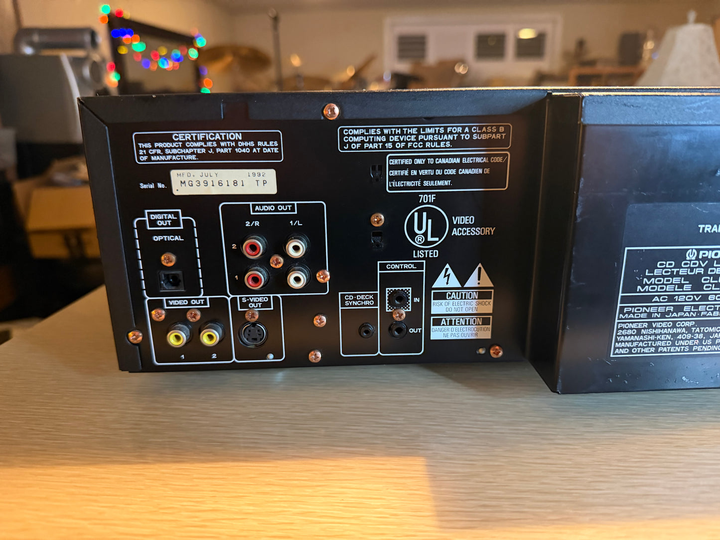 Pioneer CLD-V700 Cd Cdv Ld Laserdisc Karaoke Player Near Mint With Remote Works!