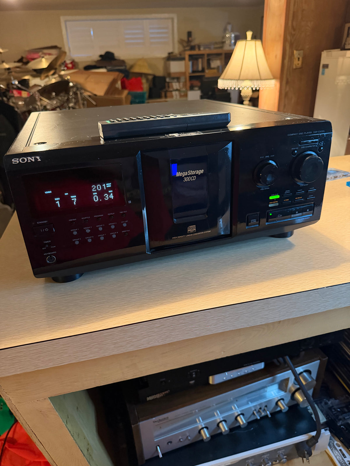 Sony CDP-CX355 300 Disc CD Player Changer - Belts Replaced, Serviced, + Cleaned!