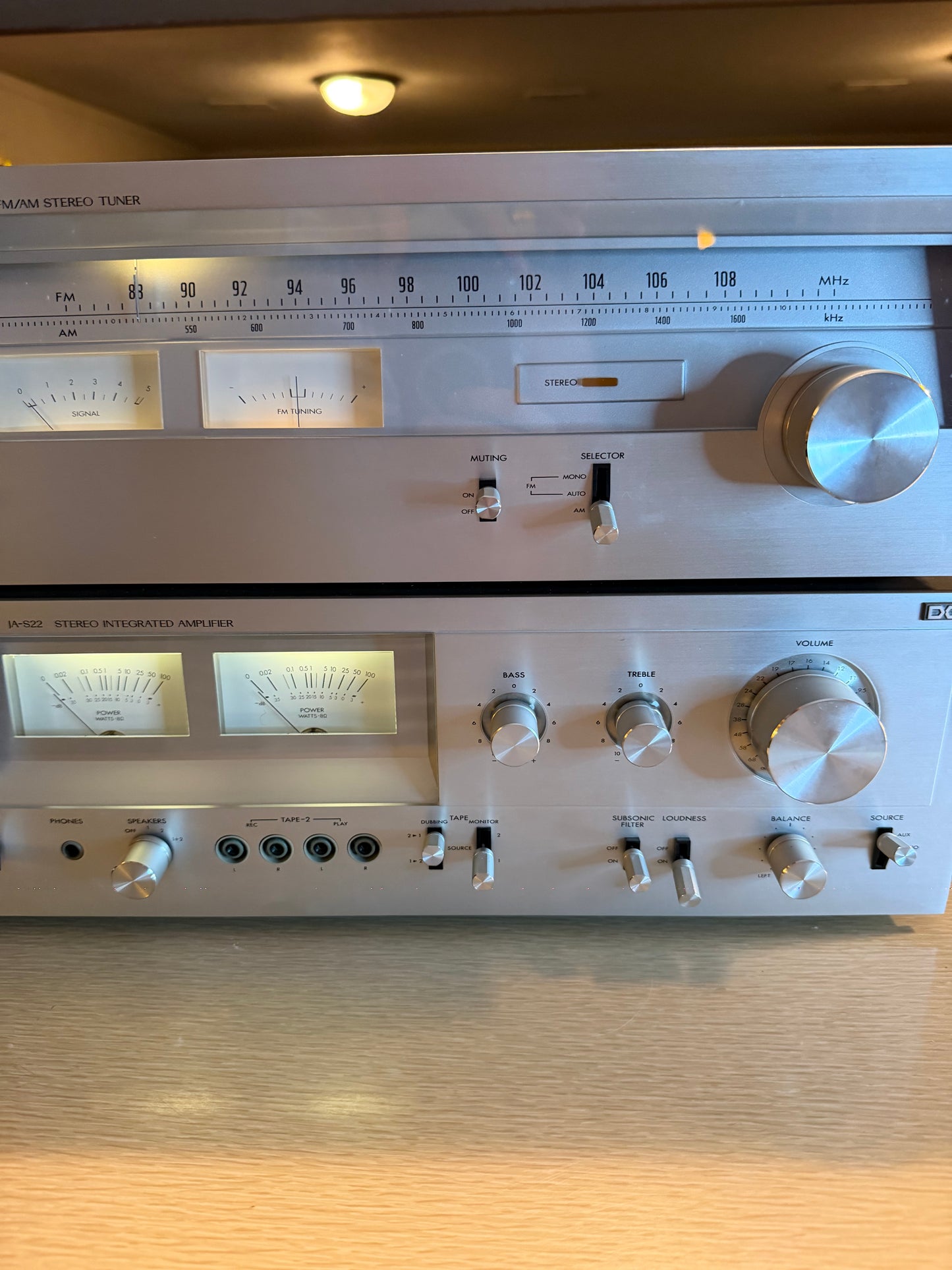 JVC JA-S22 Stereo Integrated Hifi Amplifier VUs + JTV22 Tuner Full Pro Servicing