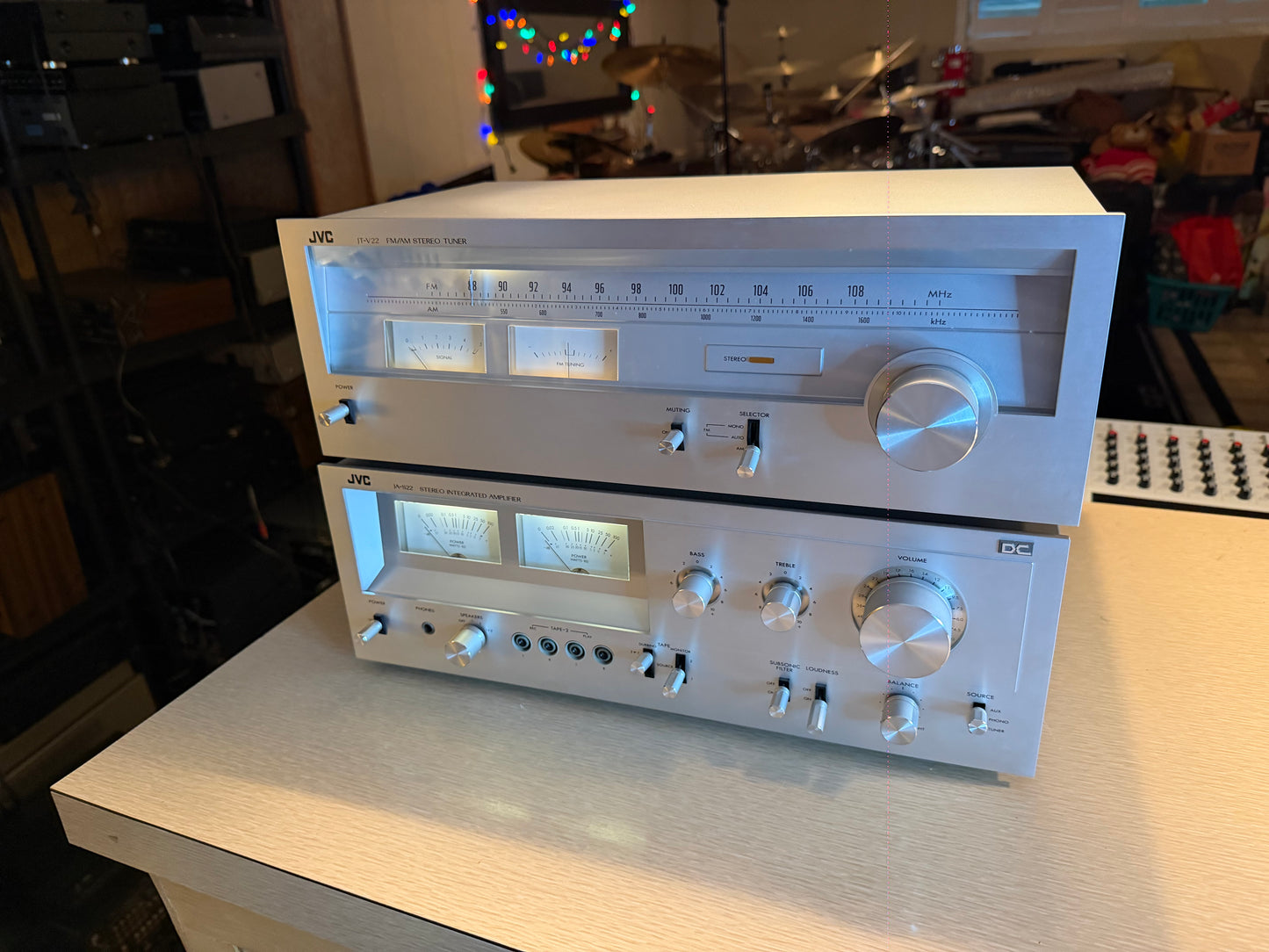 JVC JA-S22 Stereo Integrated Hifi Amplifier VUs + JTV22 Tuner Full Pro Servicing