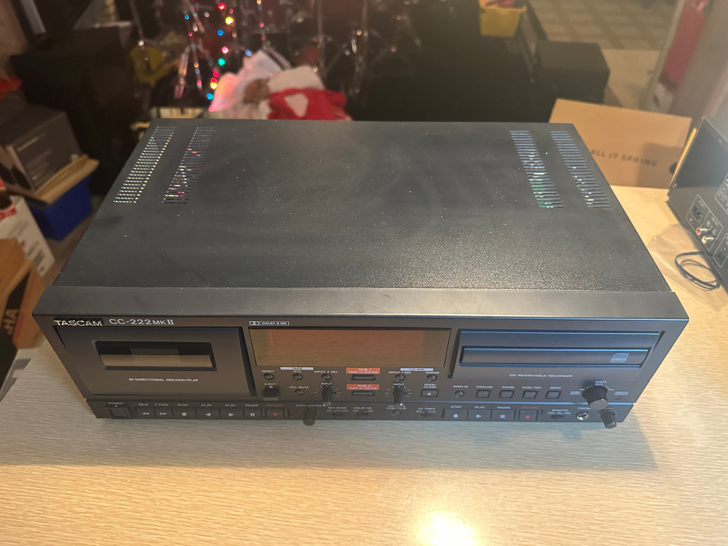 Tascam CC-222SL MKII Professional Cassette/CD Recorder Combo Working With Box
