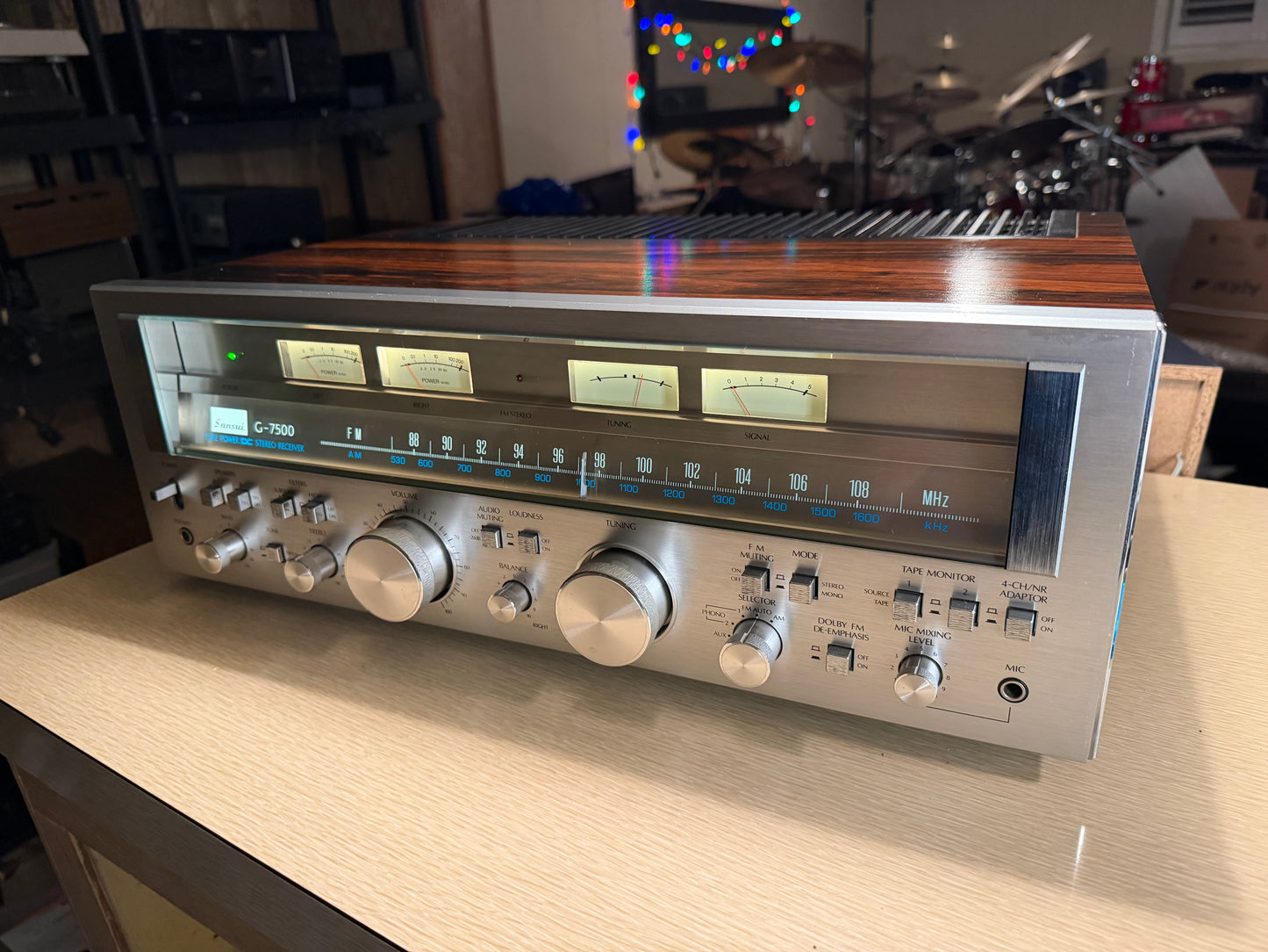 Sansui G-7500 Stereo Receiver Full Fresh Service New Bulbs Installed Near Mint!