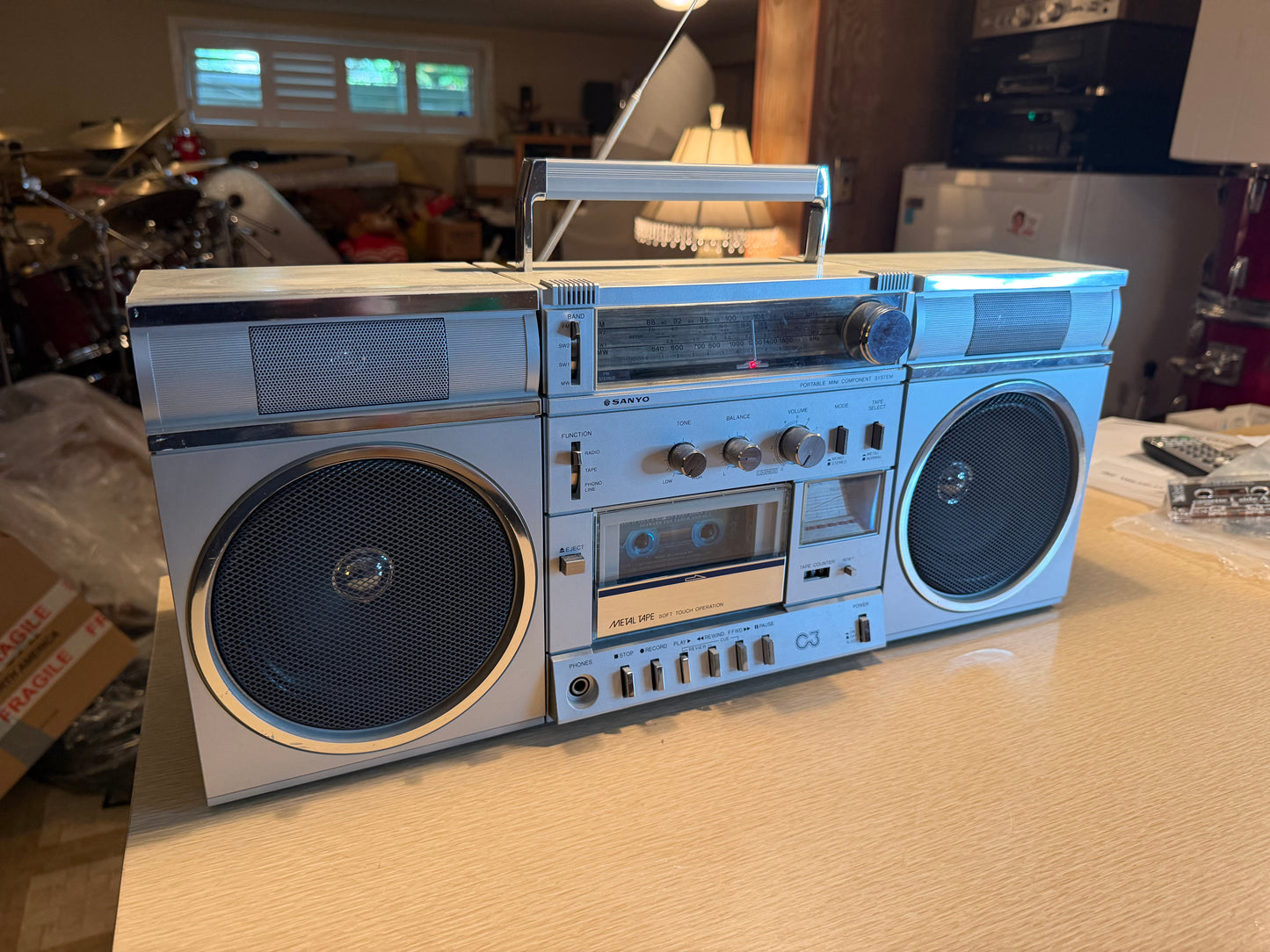 Vintage Sanyo C3 Boombox Radio Works Cassette Serviced Works Excellent V Rare🔥