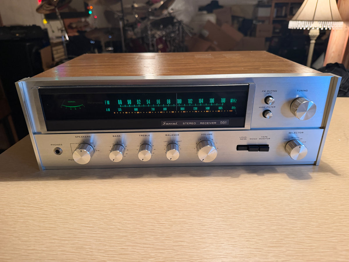 Sansui 551 Stereo Receiver - 1974 Vintage Full Fresh Service Crisp Sound Wow🔥🎶