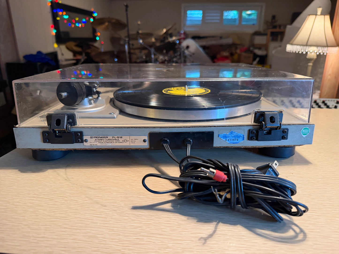 Vintage Pioneer Stereo Turntable Model PL-512 Serviced - GT Grado Stylus 🔥🎶
