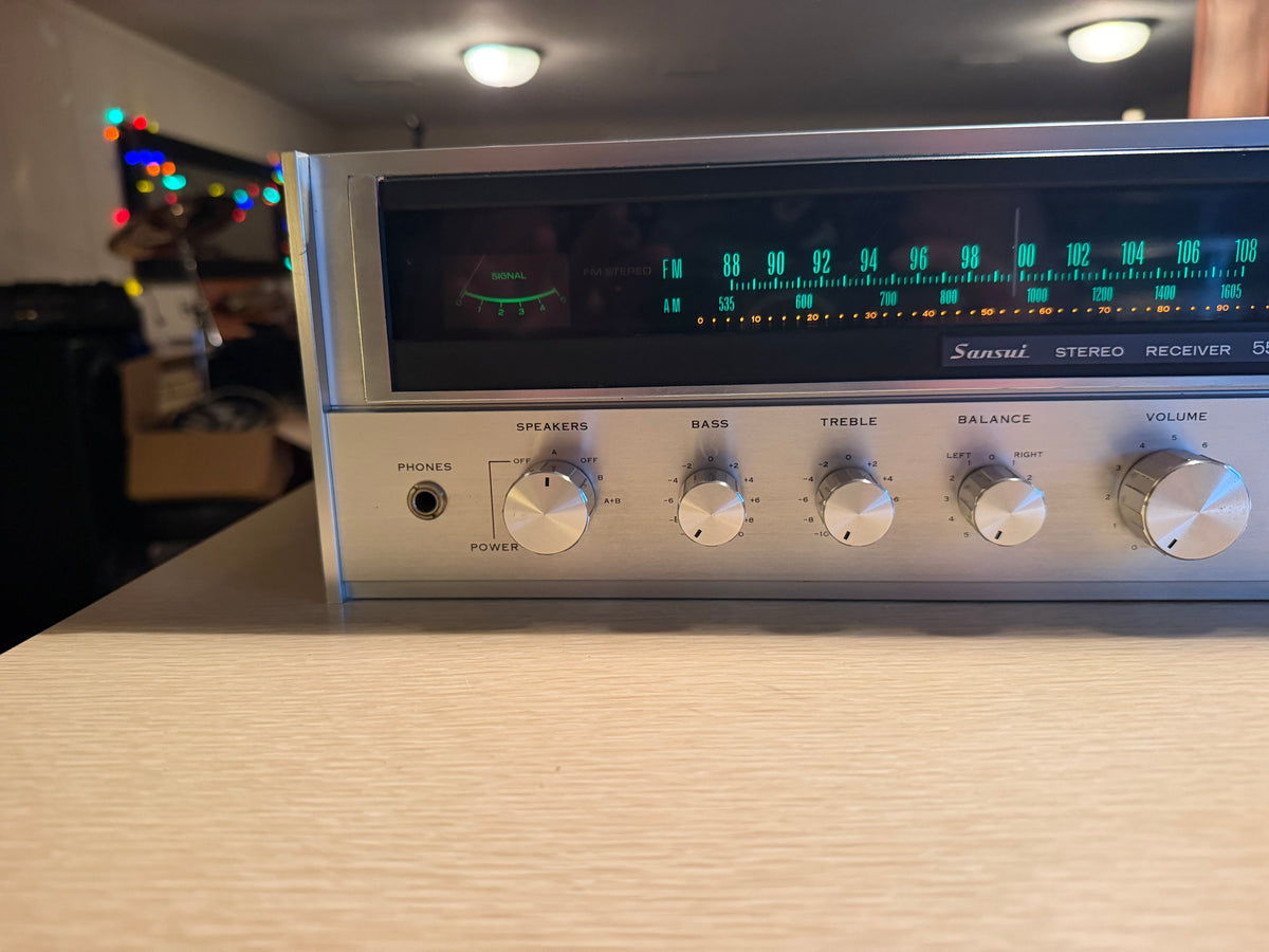 Sansui 551 Stereo Receiver - 1974 Vintage Full Fresh Service Crisp Sound Wow🔥🎶