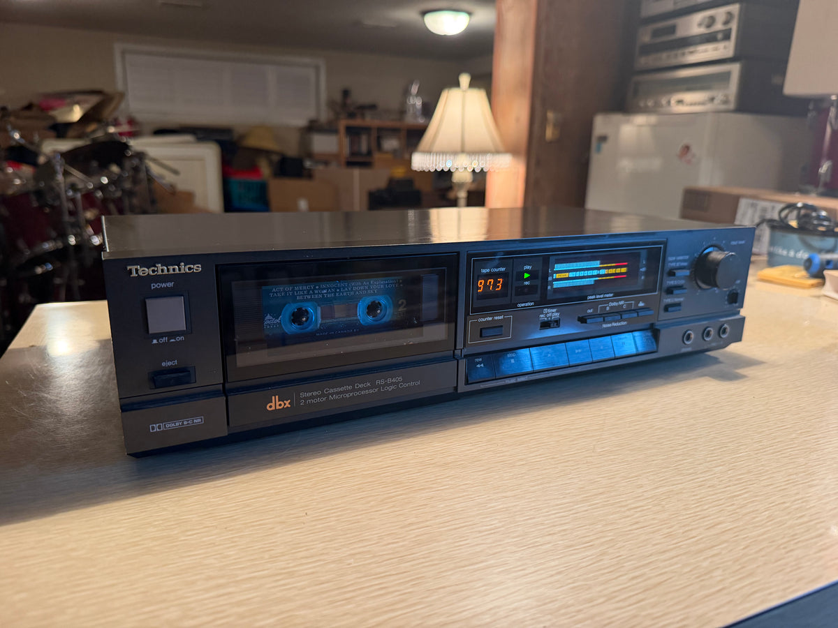 Technics RS-B405 Stereo Cassette Deck Full Fresh Service DBX Fully Operational🎶