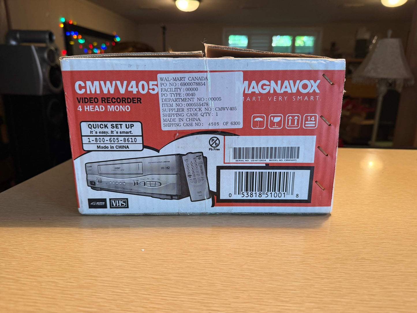 Magnavox CMWV405 VCR VHS Player Brand New In Box Never Used! Very Rare!