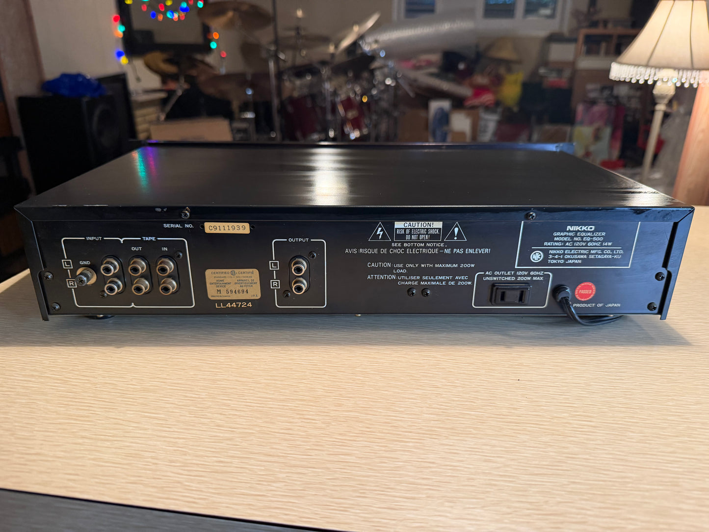 Nikko Graphic Equalizer Model EQ-500 RARE Red Faceplate Rack Mount SERVICED🔥🎶