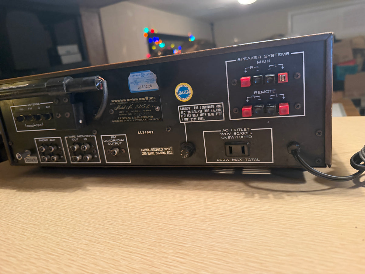 Marantz 2215B Stereo Receiver, New LED's, Fresh Pro Service Near Mint Beauty🎶🔥
