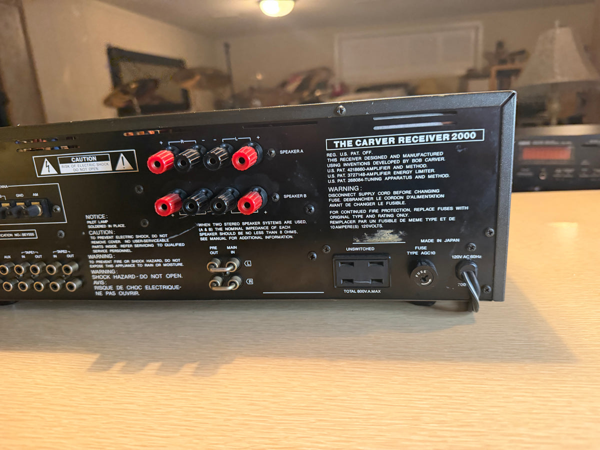 Carver MXR-2000 Stereo Receiver FRESH Pro Service Flagship Carver 200WPC Amp🔥🎶