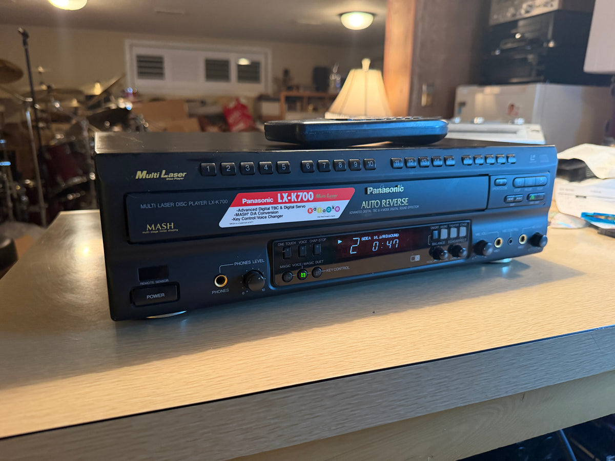 Panasonic LX-K700 Auto-Reverse LD CD Player Mint Condition Serviced Remote✅