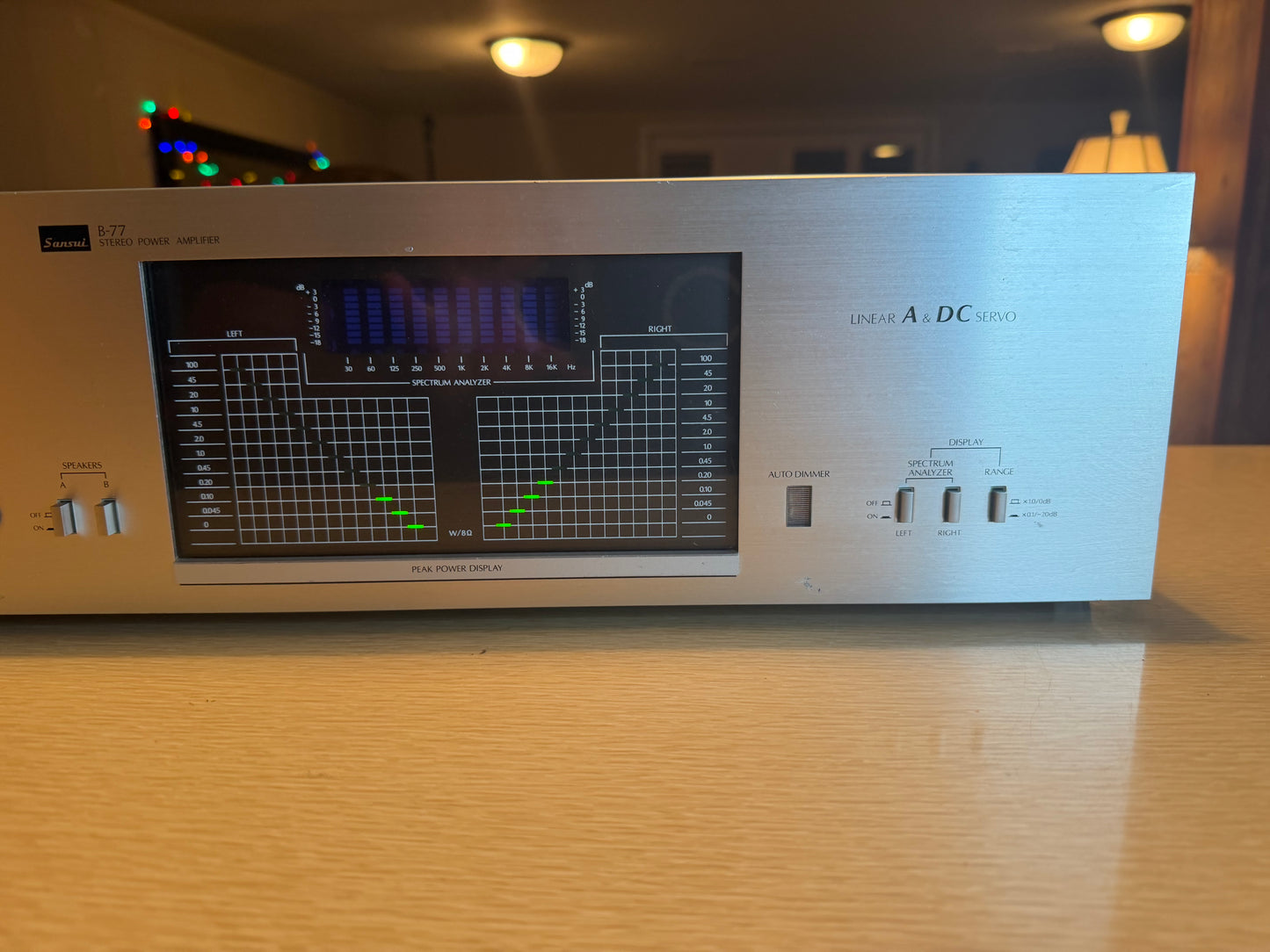 Sansui B-77 vintage stereo Powe Amplifier Full Fresh Service Beautiful Nice Cnd!