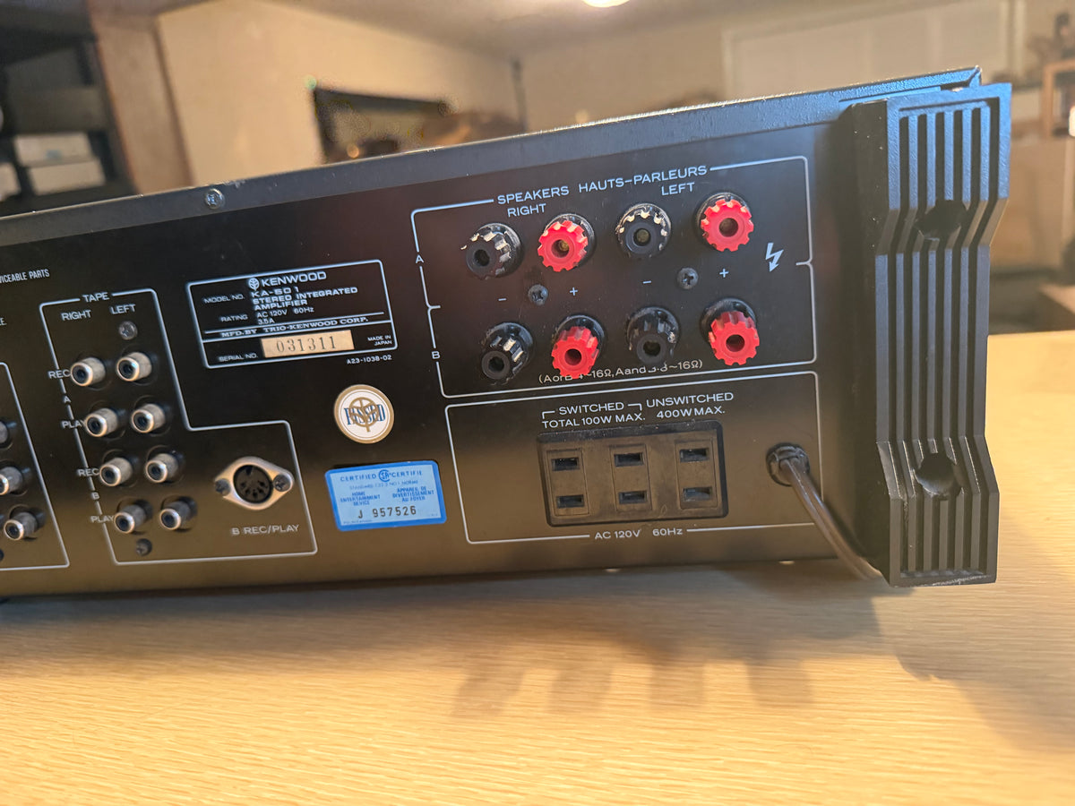 Kenwood KA-501 Amplifier 65w/Channel Stereo Fresh Service Crisp Sound Very Rare!