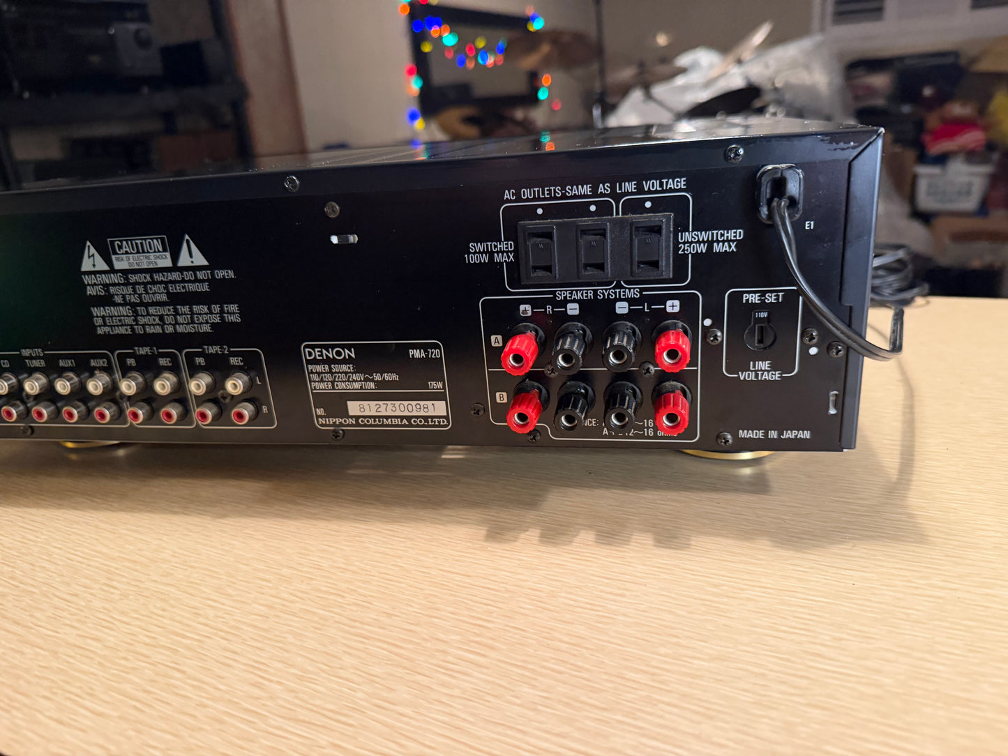 DENON PMA-720 Stereo Amplifier Optical class A Tested Works Great Good Power🎶🔥