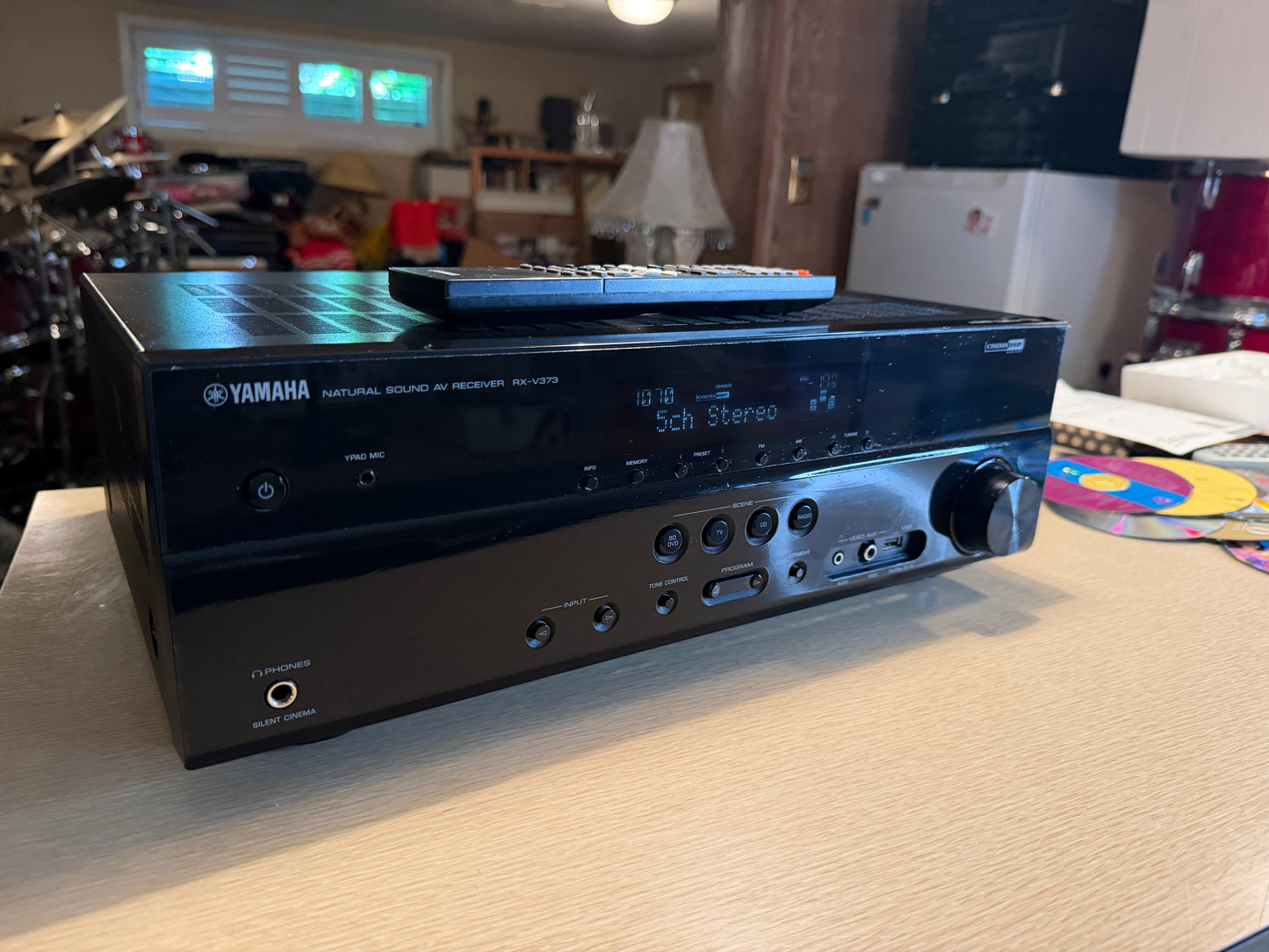 Yamaha RX-V373 5.1 Ch HDMI Home Theatre Surround Receiver Serviced Remote Bundle