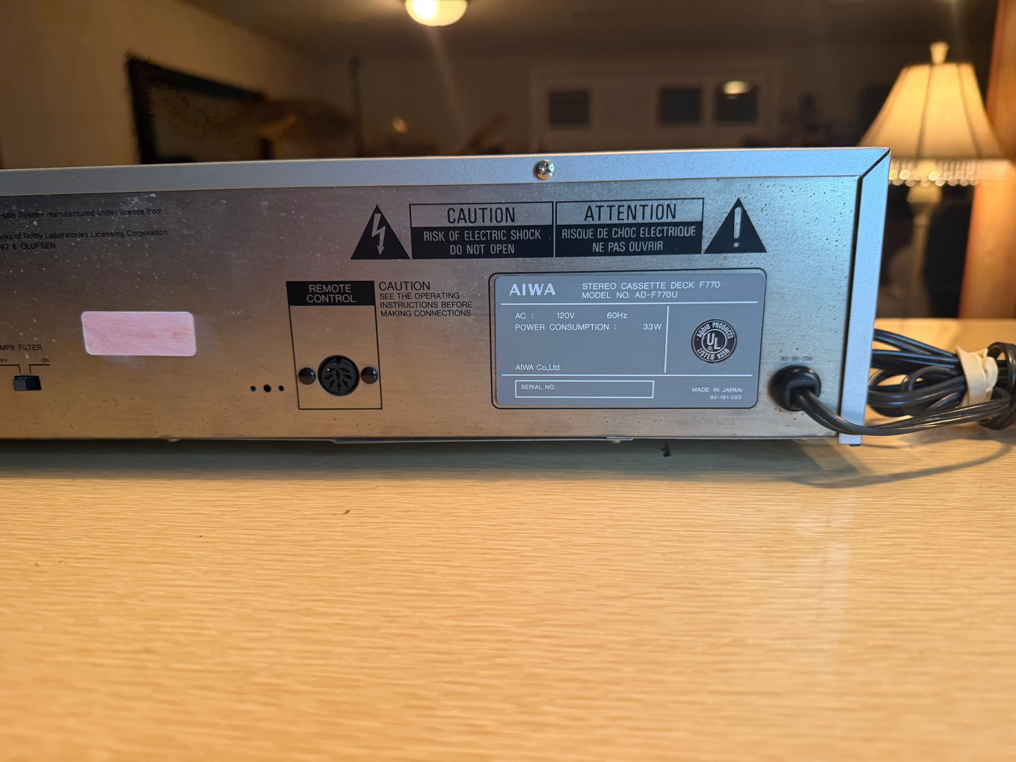 AIWA AD-F770 3head cassette deck Dolby Bc Full Fresh Service Extremely Rare Wow!