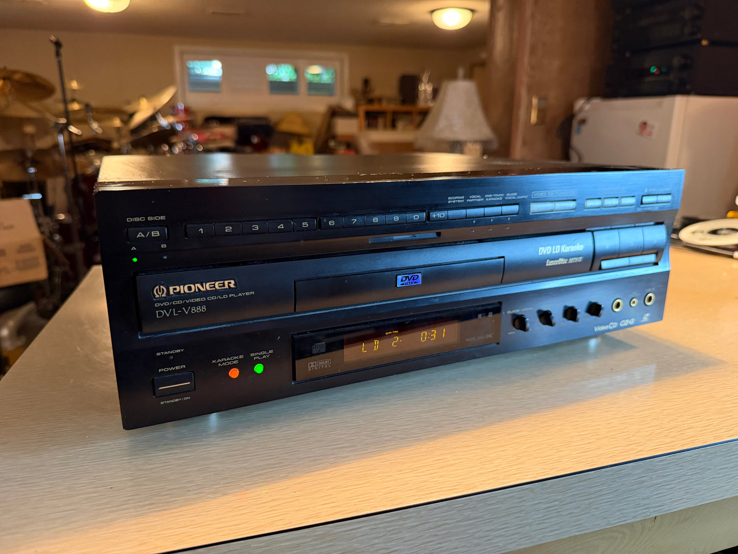 Pioneer Laser Disc DVL-V888 Dvd Cd Ld PLAYER Karaoke Tested Works Rare Beast🔥