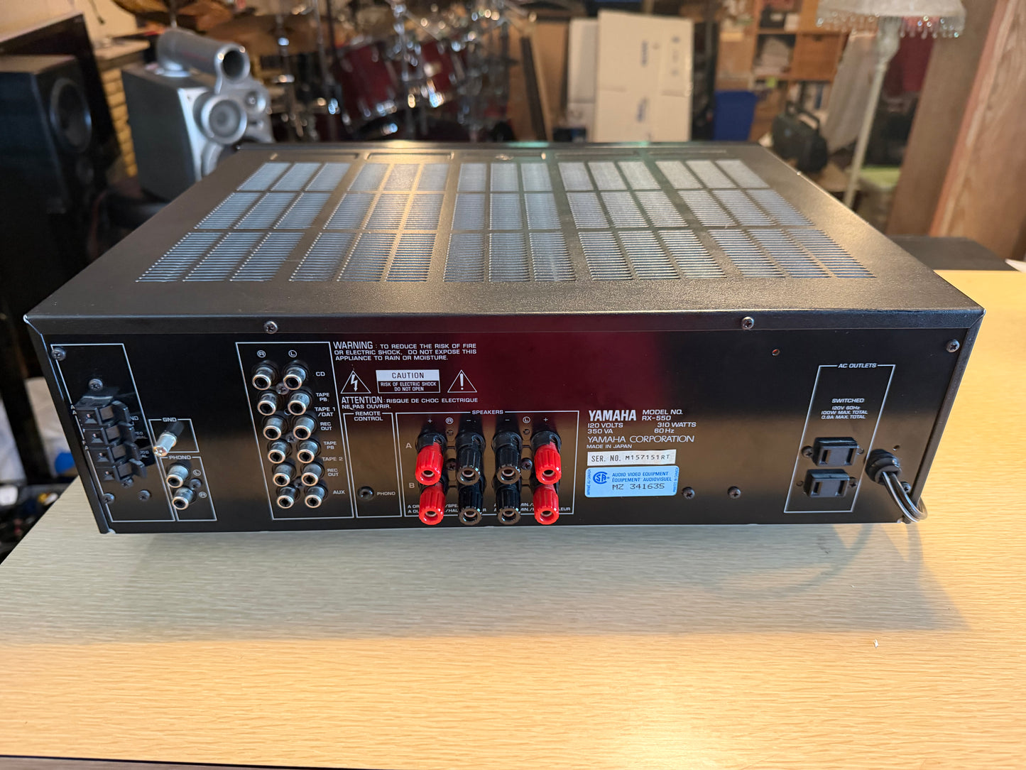 Vintage Yamaha RX-550 Natural Sound Stereo Receiver Hi-Fi & Rmote Fresh Service!