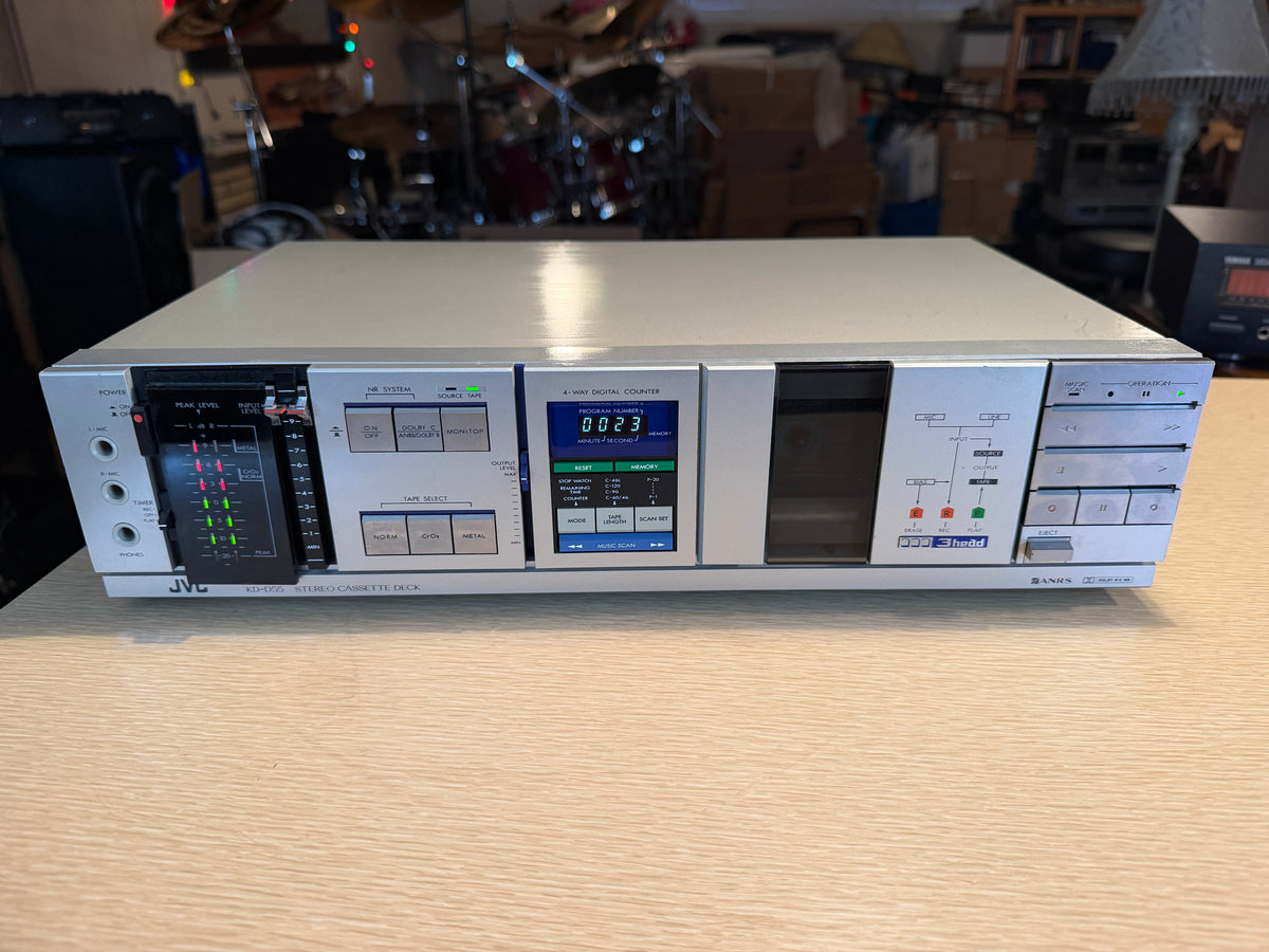 JVC Victor KD-D55 3-Head Cassette Deck High Fidelity Freshly Serviced Beauty🔥🎶