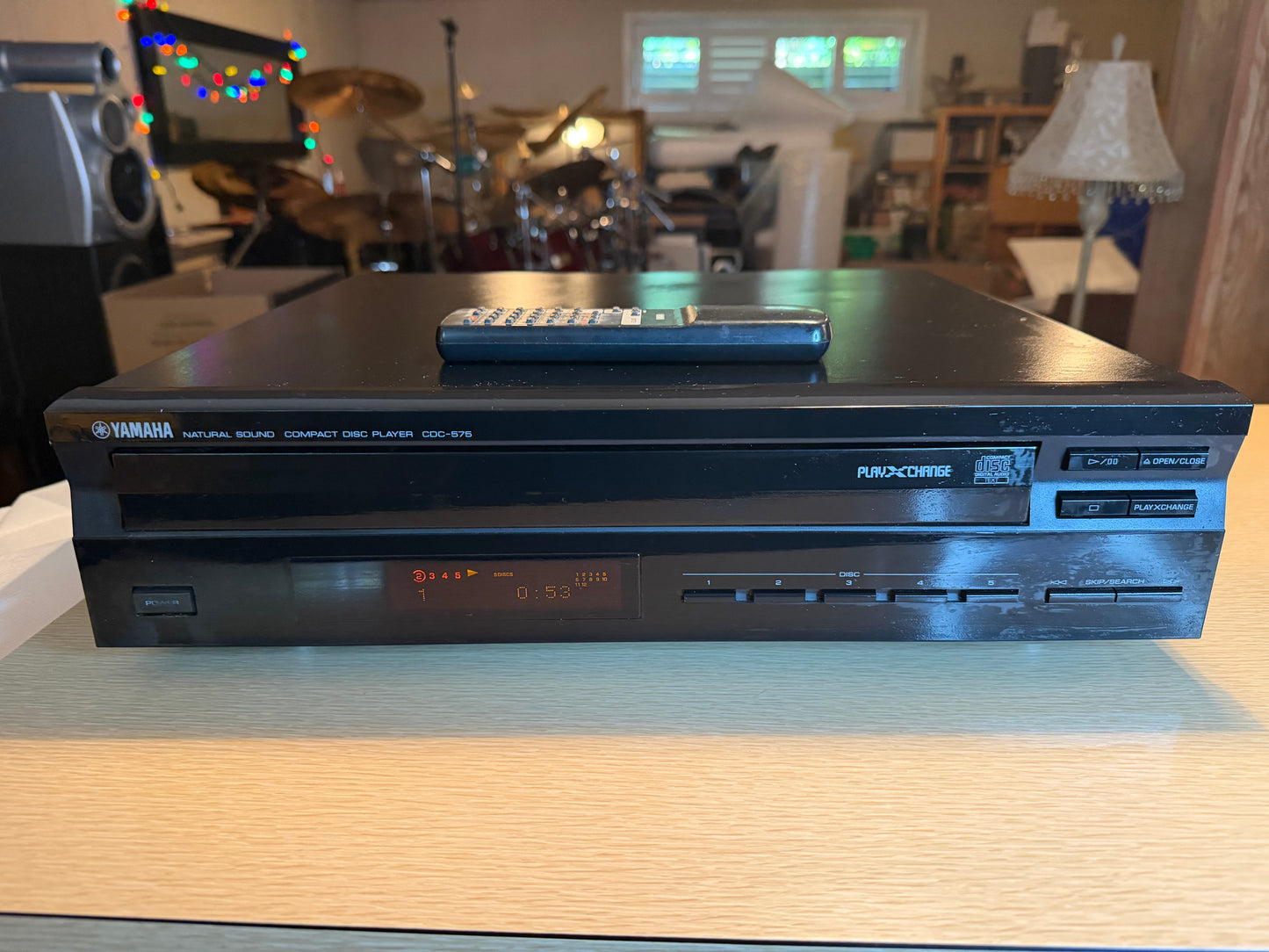 Yamaha Natural Sound CDC-575 5 Disc CD Changer SERVICED + Remote +RCA Cables🎶
