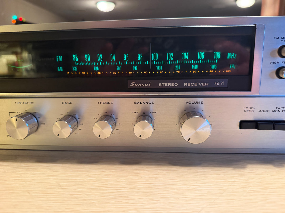 Sansui 551 Stereo Receiver - 1974 Vintage Full Fresh Service Crisp Sound Wow🔥🎶
