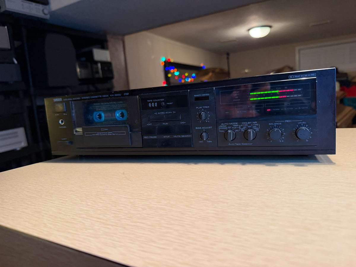 Vtg Yamaha KX-300U Natural Sound Cassette Deck Dolby B/C HX Pro Serviced Beauty!