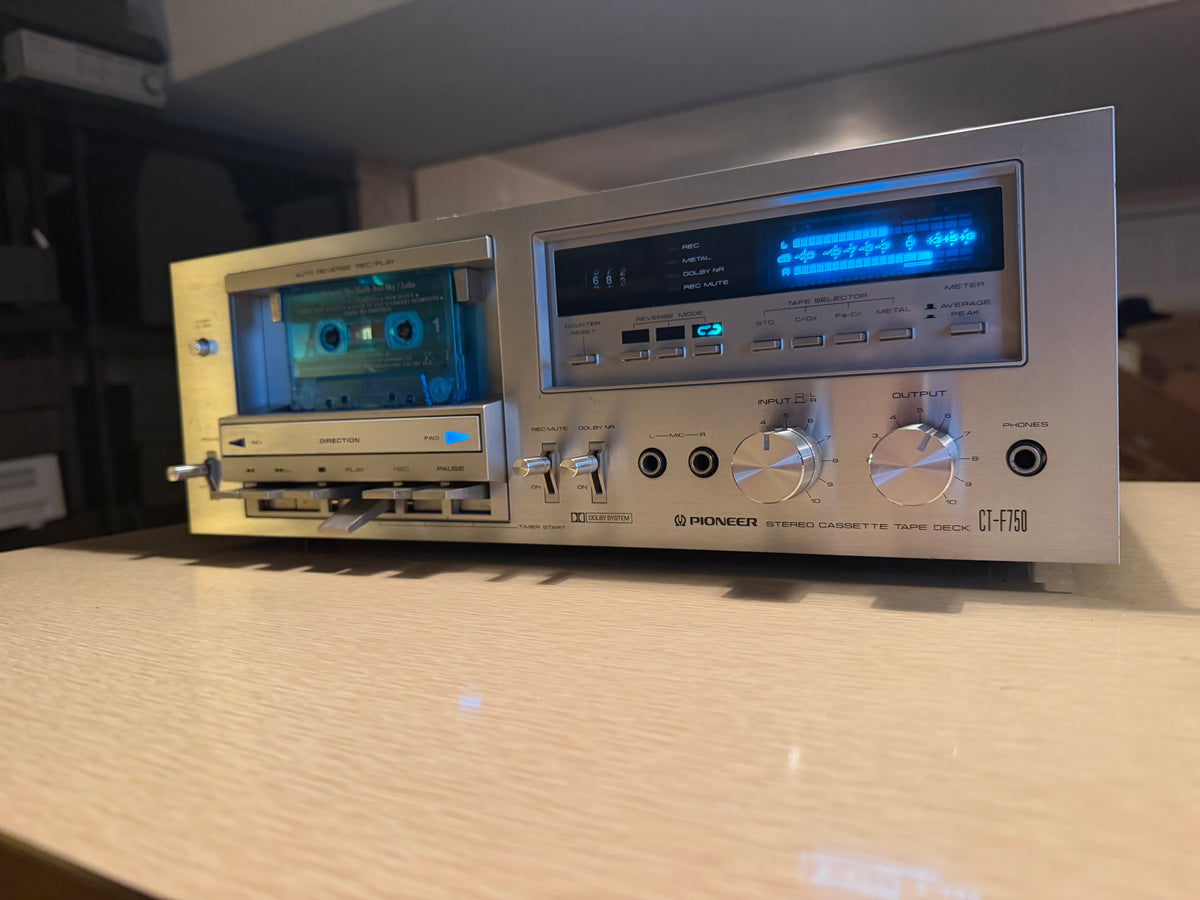 Pioneer CT-F750 Vintage Tape Deck Tested 5 New Belts! Cleaned, Lubed, Serviced🎶