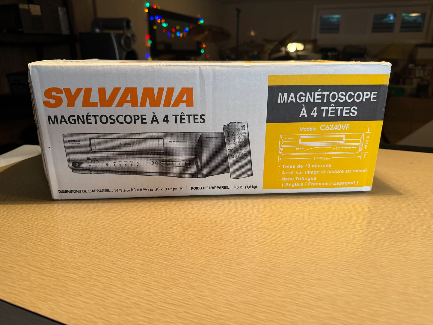 Sylvania VCR C6240VE 4 Head Digital Tracking VHS 19 Micron Head BRAND BEW In Box